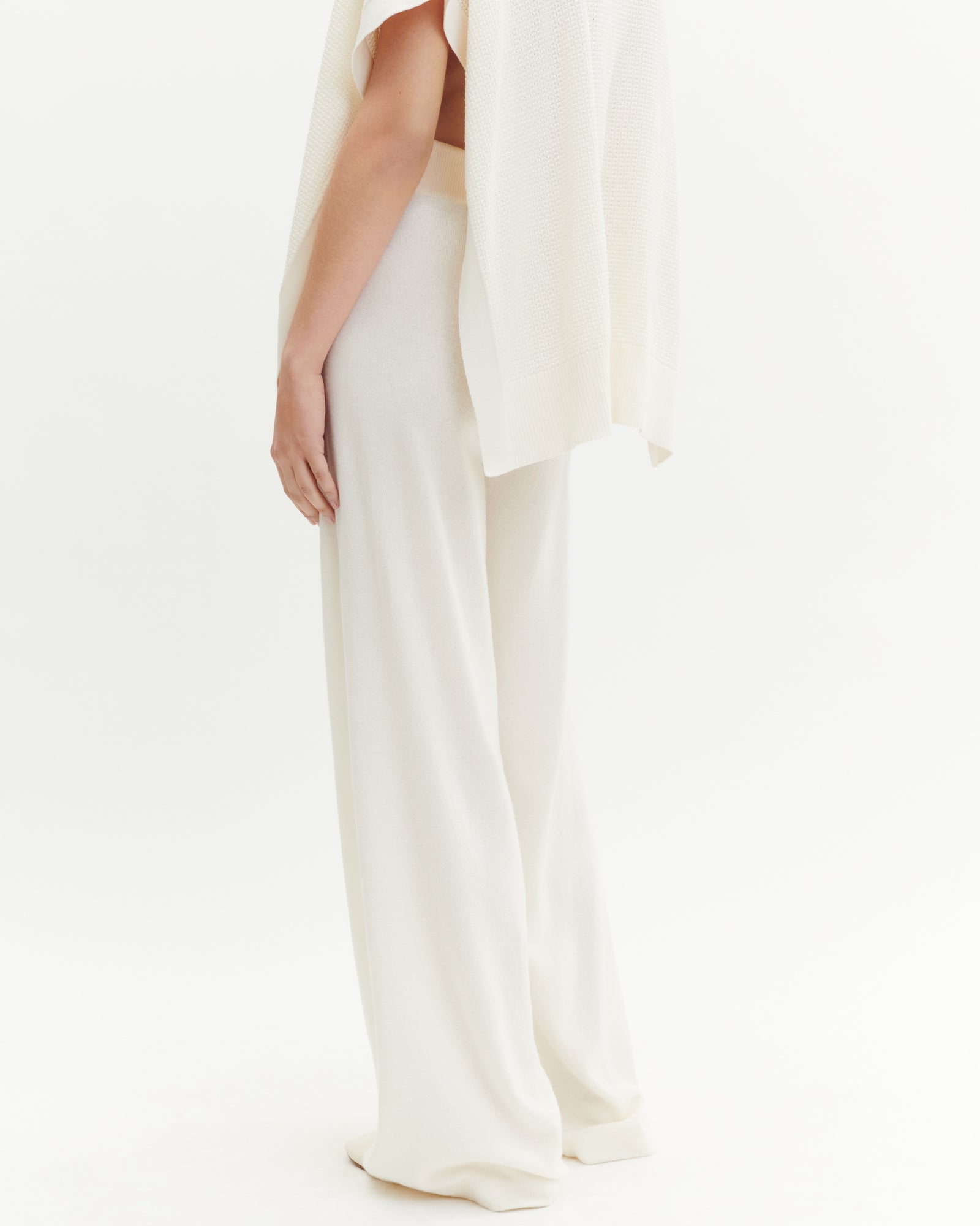 Pantalon ample-NATUREL-100% cachemire