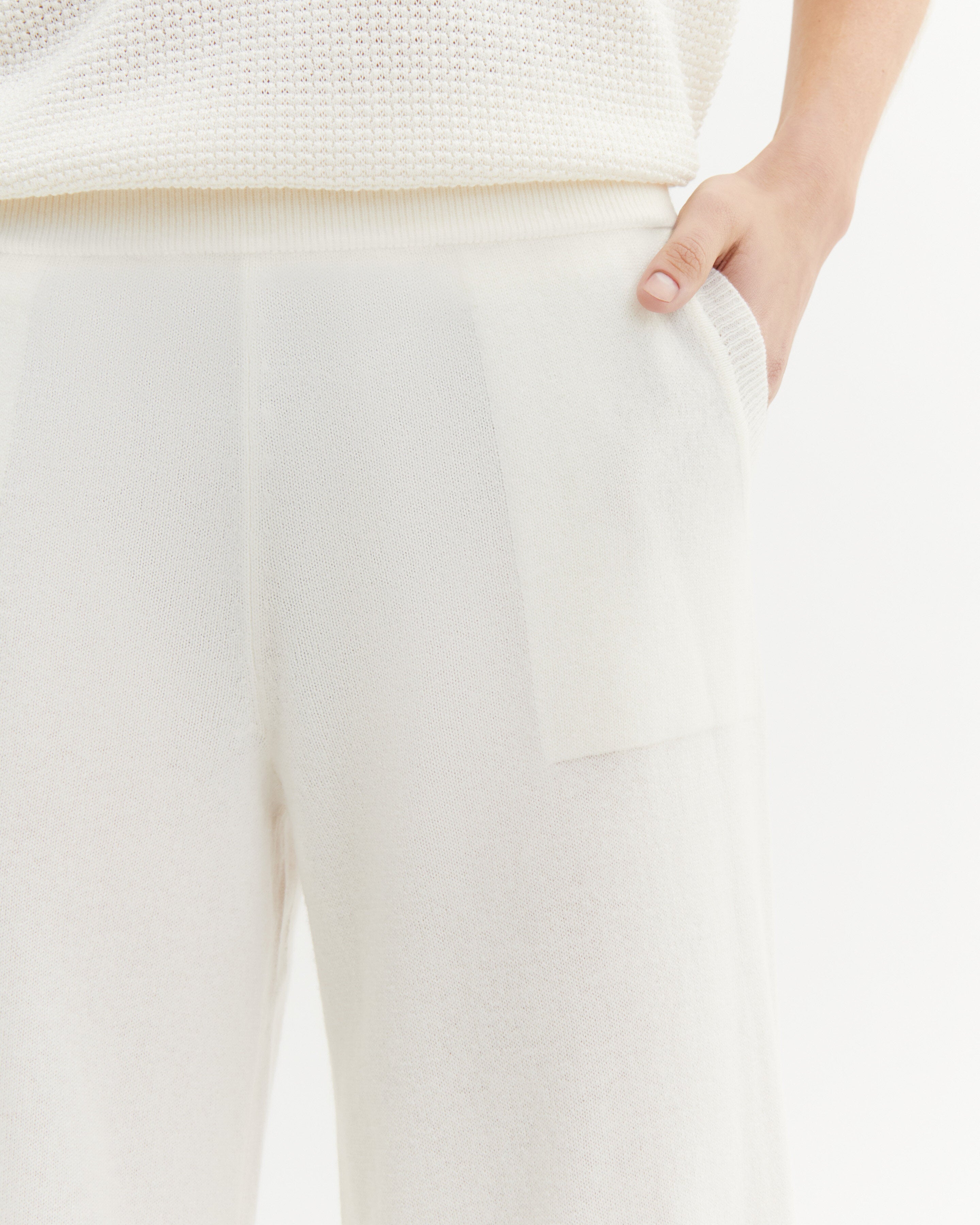 Pantalon ample-NATUREL-100% cachemire