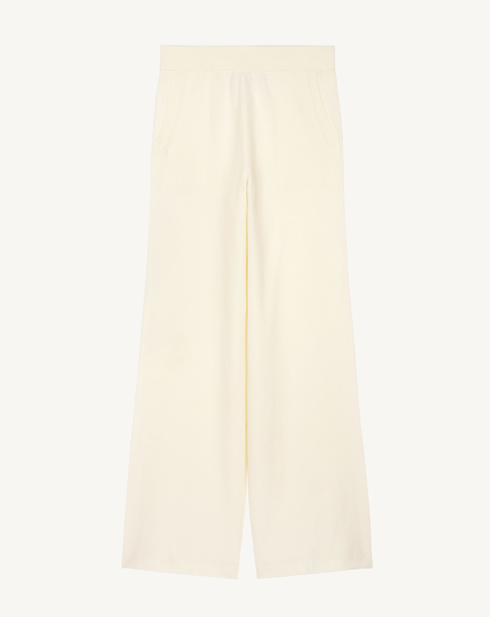 Pantalon ample-NATUREL-100% cachemire