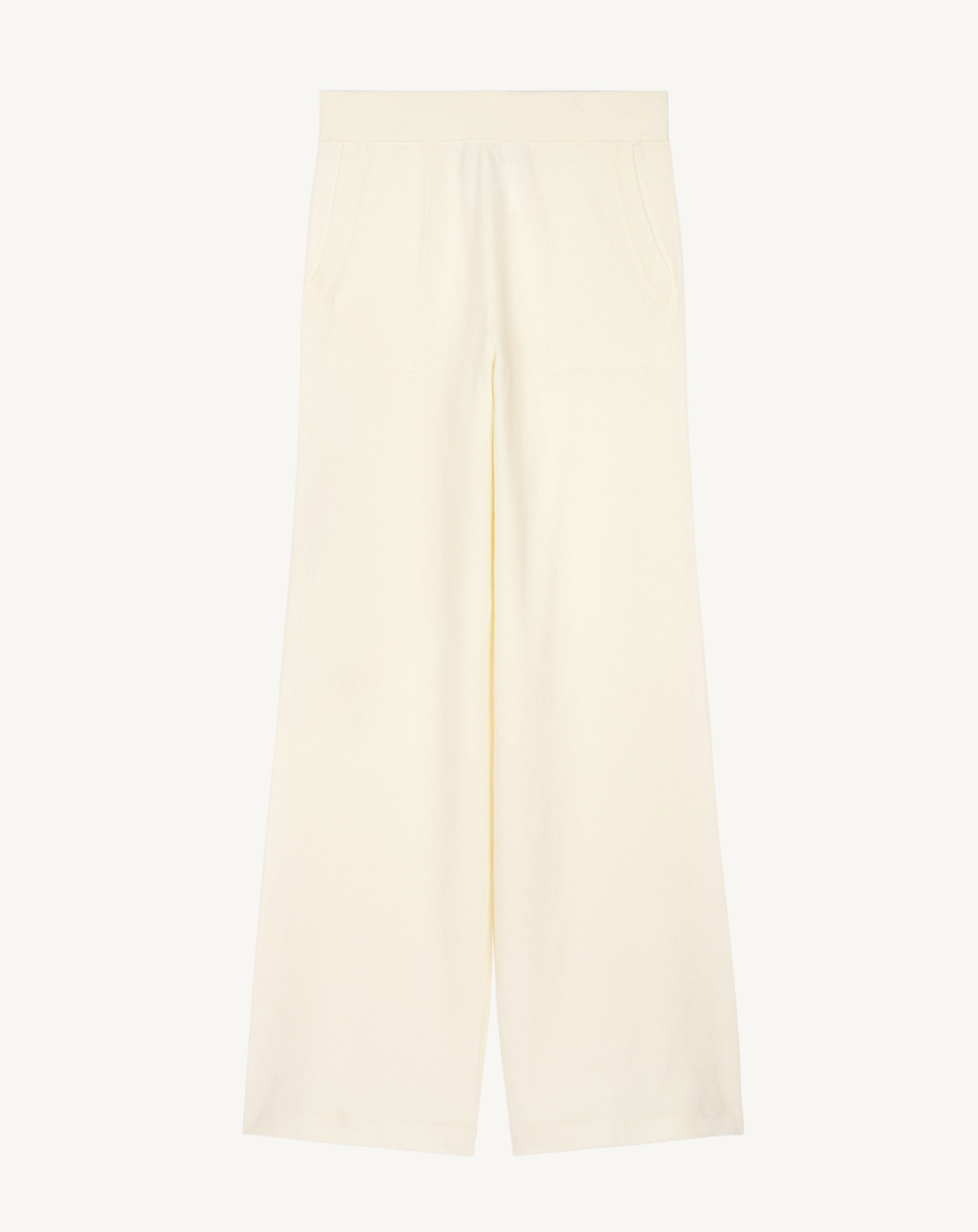 Pantalon ample-NATUREL-100% cachemire