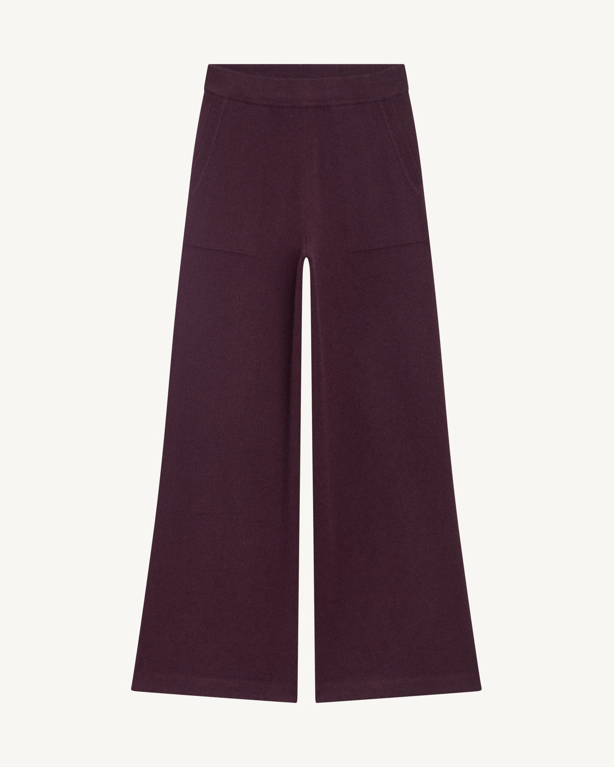 Pantalon ample-GRENAT-100% cachemire