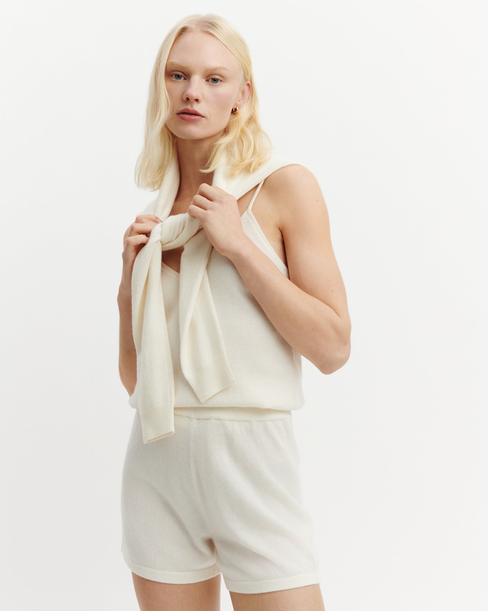 Short en jersey-NATUREL-100% cachemire