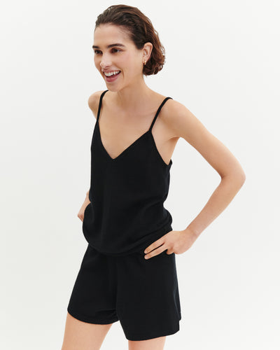 Short en jersey-NOIR-100% cachemire