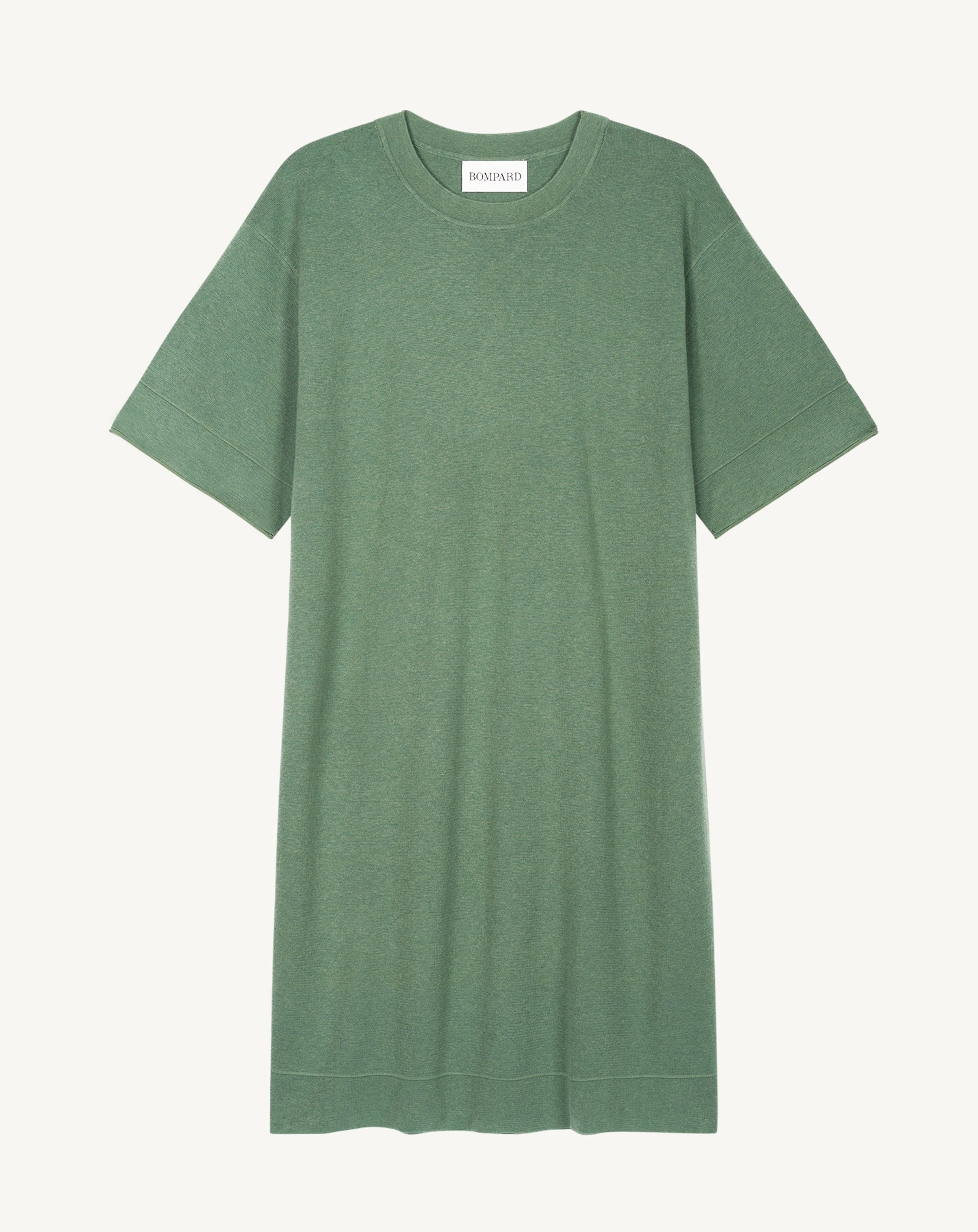 Robe courte minimaliste-JADE-70% coton 30% cachemire