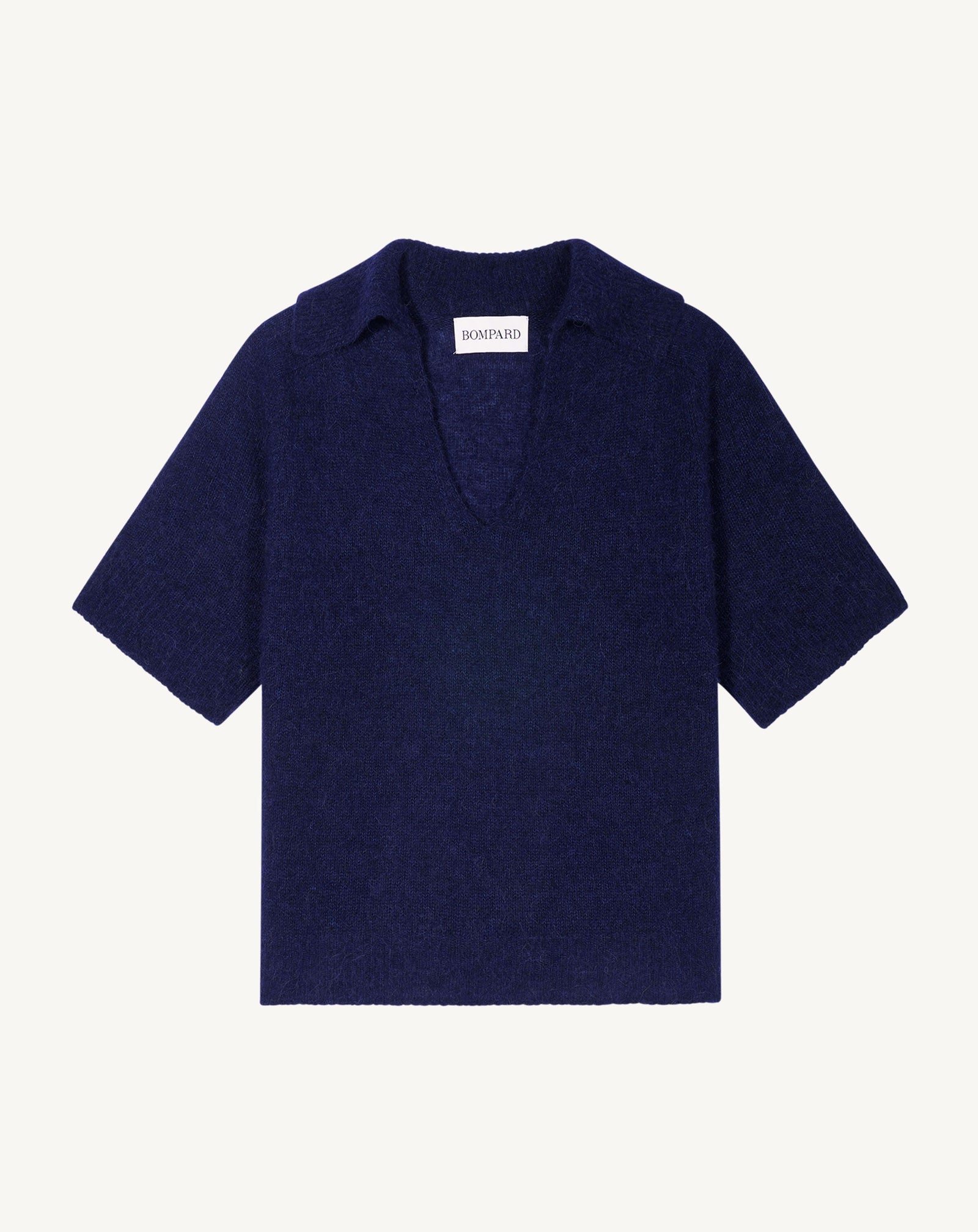 Polo maille plume-MARINE-40% : baby alpaga; 32% : soie; 28% : cachemire