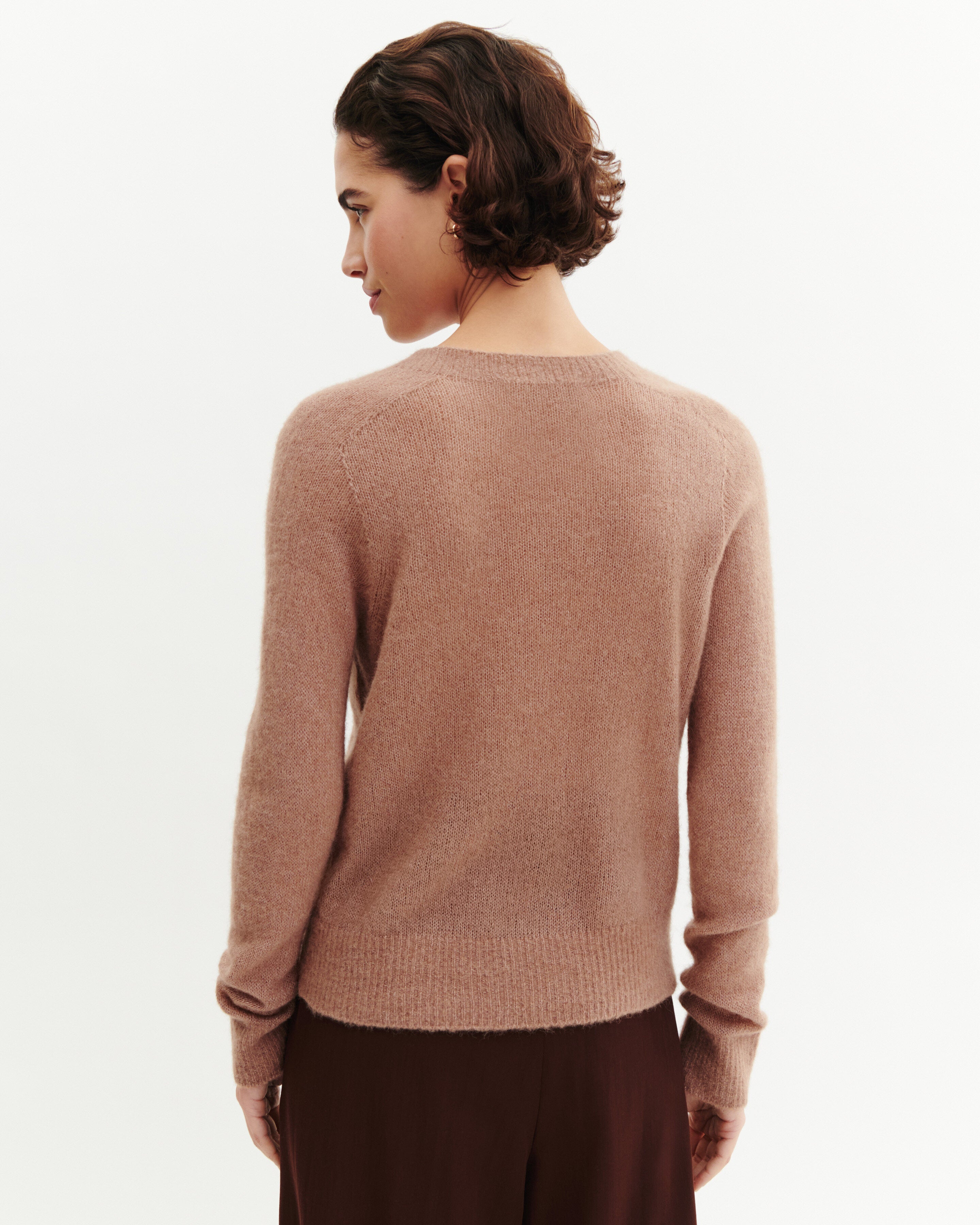 Col rond droit plume-CARAMEL-40% : baby alpaga; 32% : soie; 28% : cachemire