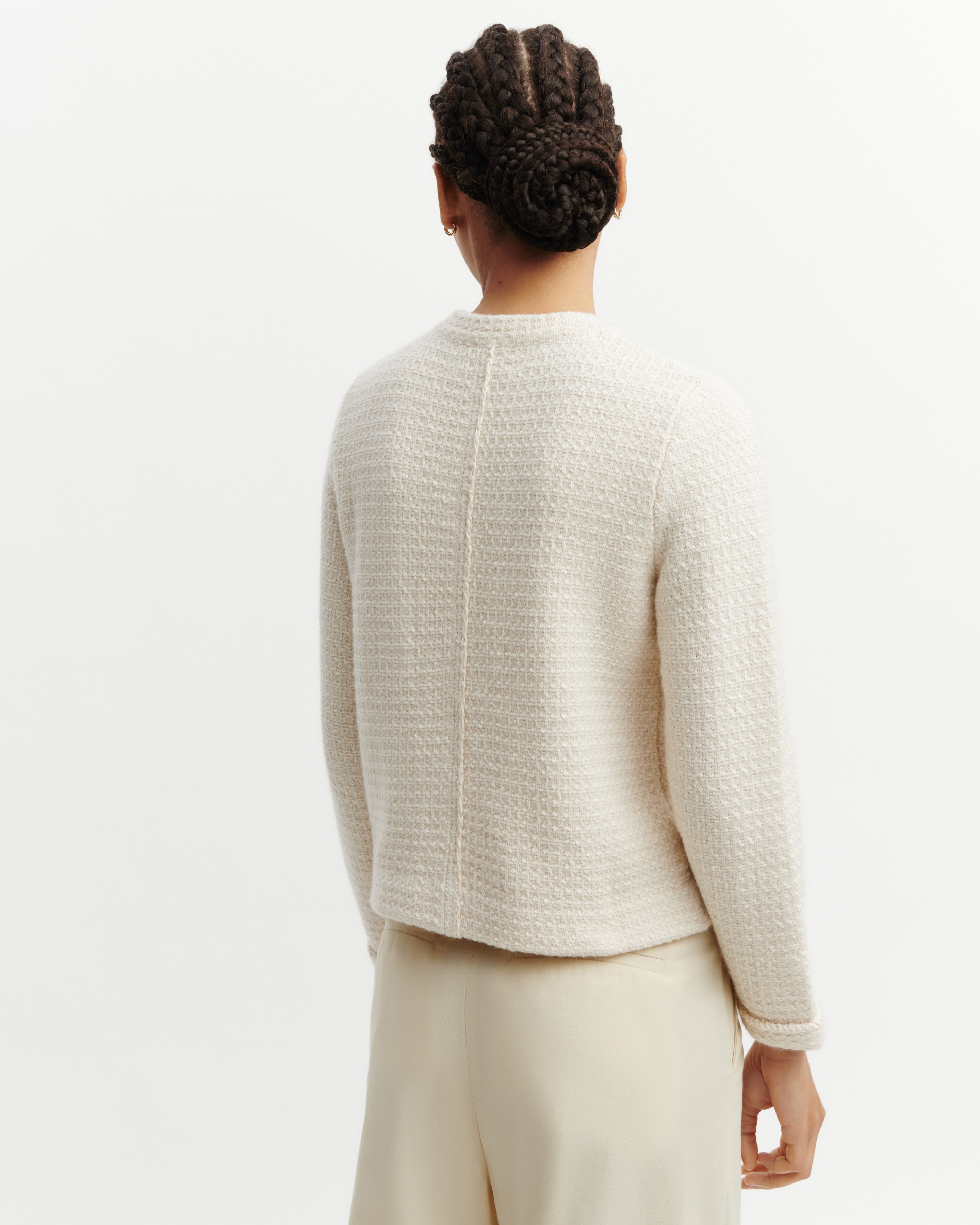 Tweed jacket in Cotton, Wool, Cashmere Women cream | Eric Bompard