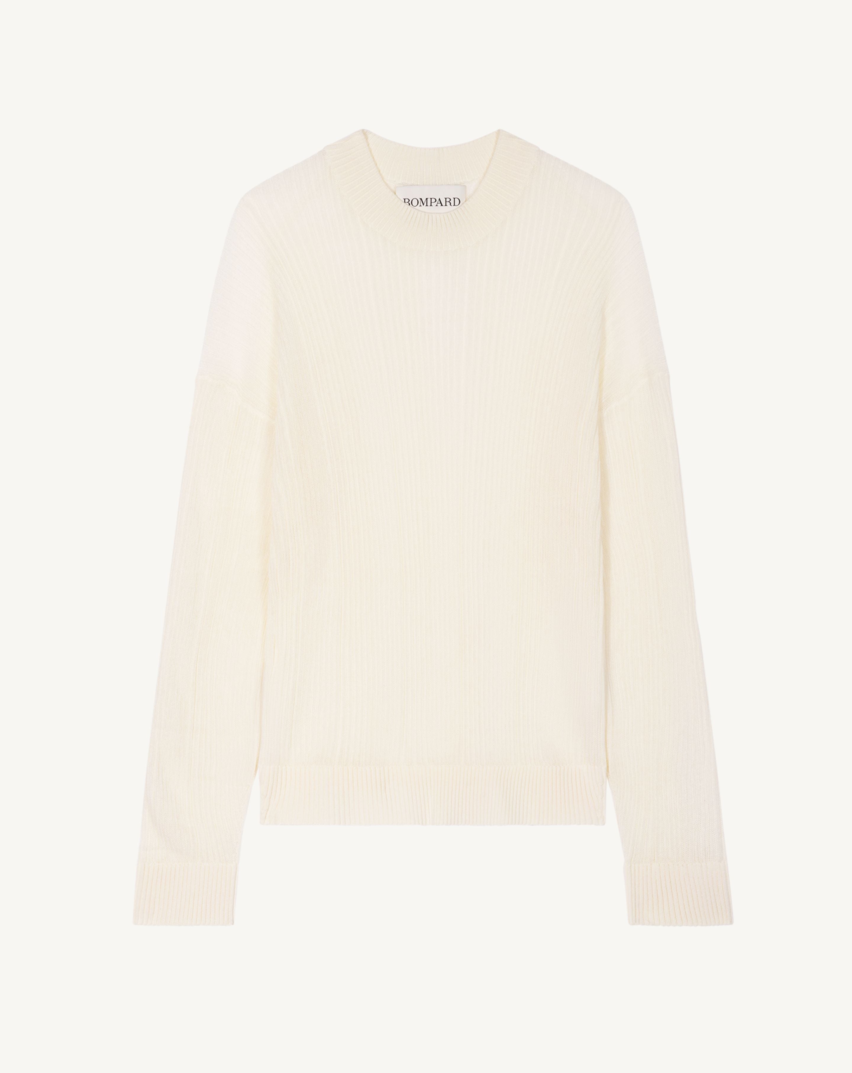 Col rond côtes transparentes-PANNA-50% soie 50% coton