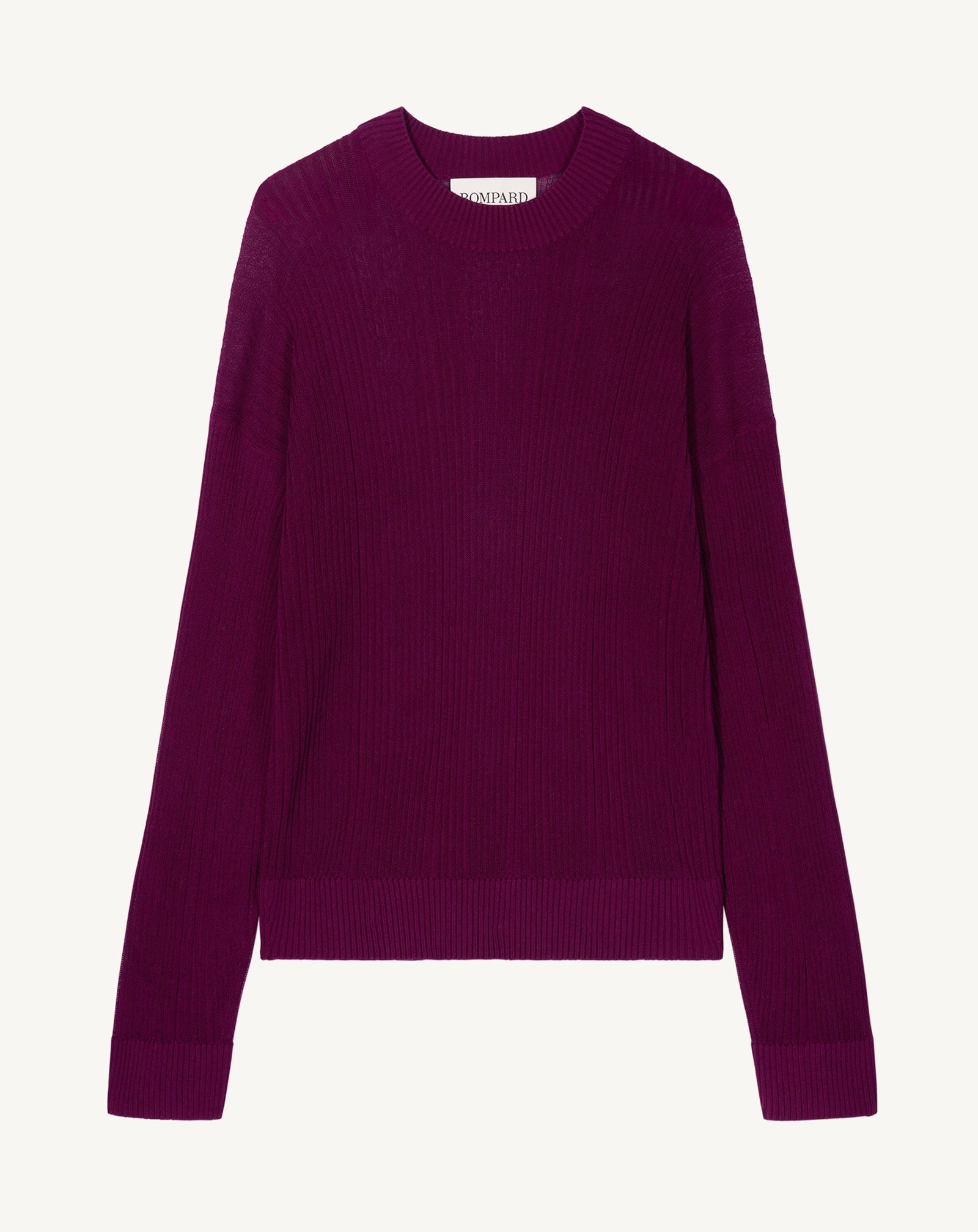 Col rond côtes transparentes-OXALIS-50% soie 50% coton