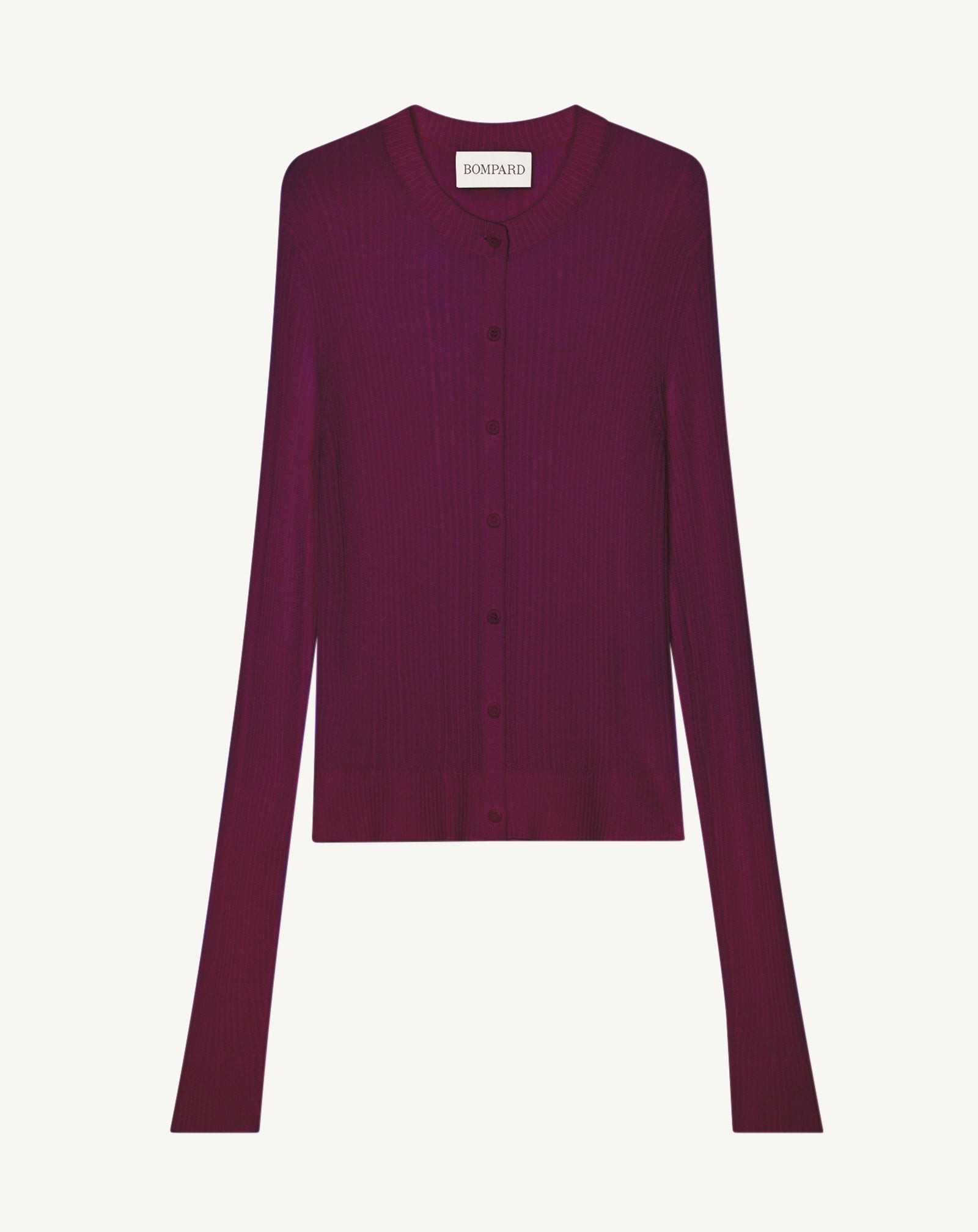 Cardigan côtes transparentes-OXALIS-50% soie 50% coton