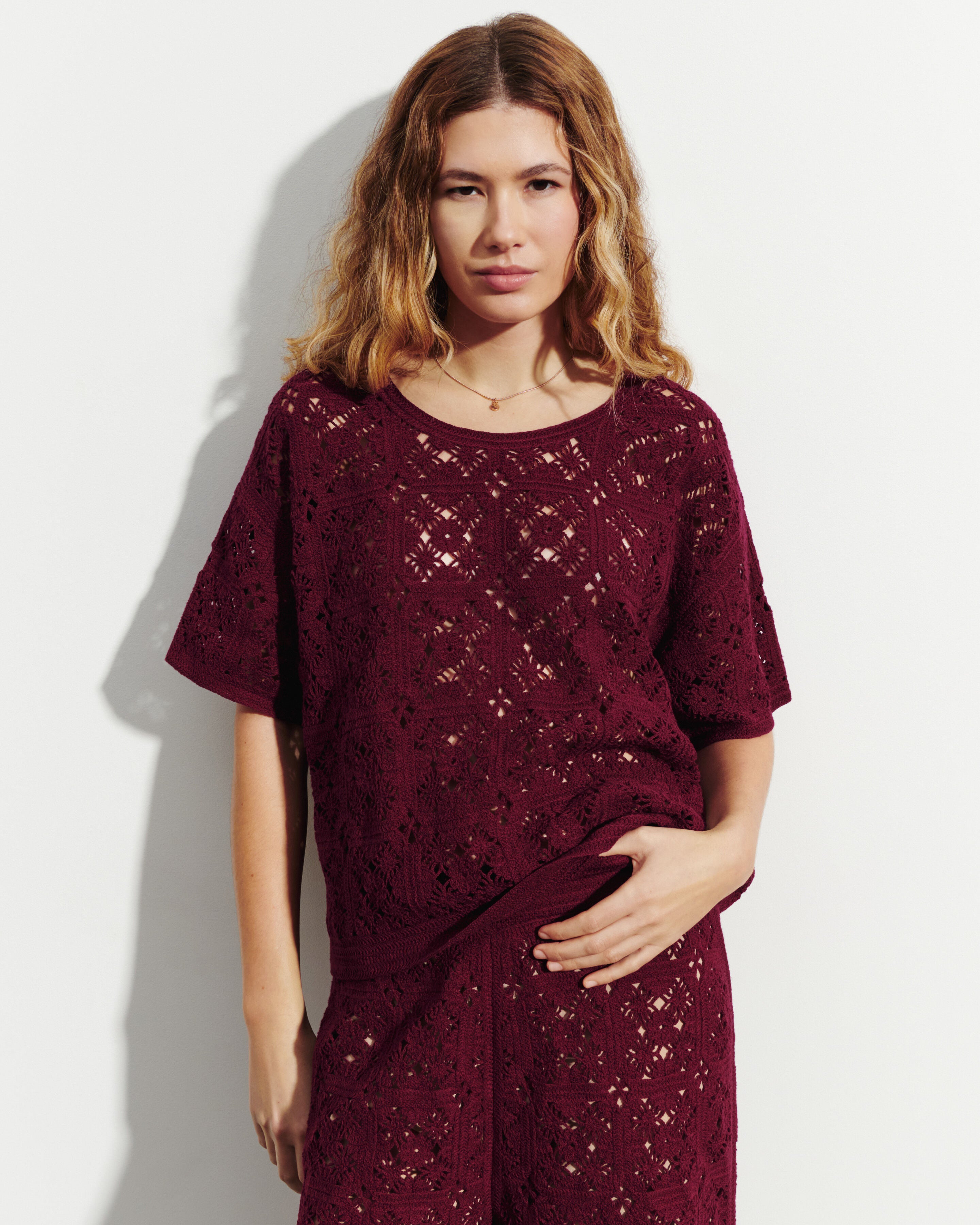 Top guipure-OXALIS-100% coton