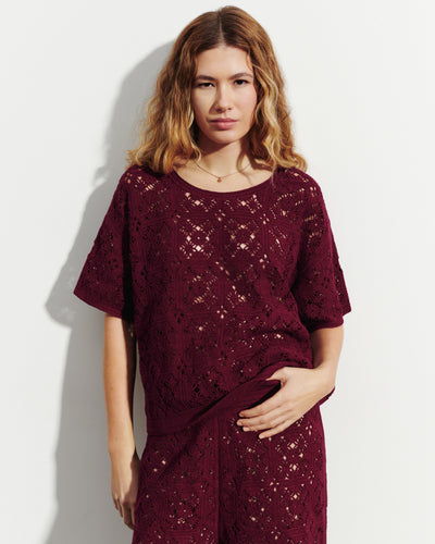 Top guipure-OXALIS-100% coton