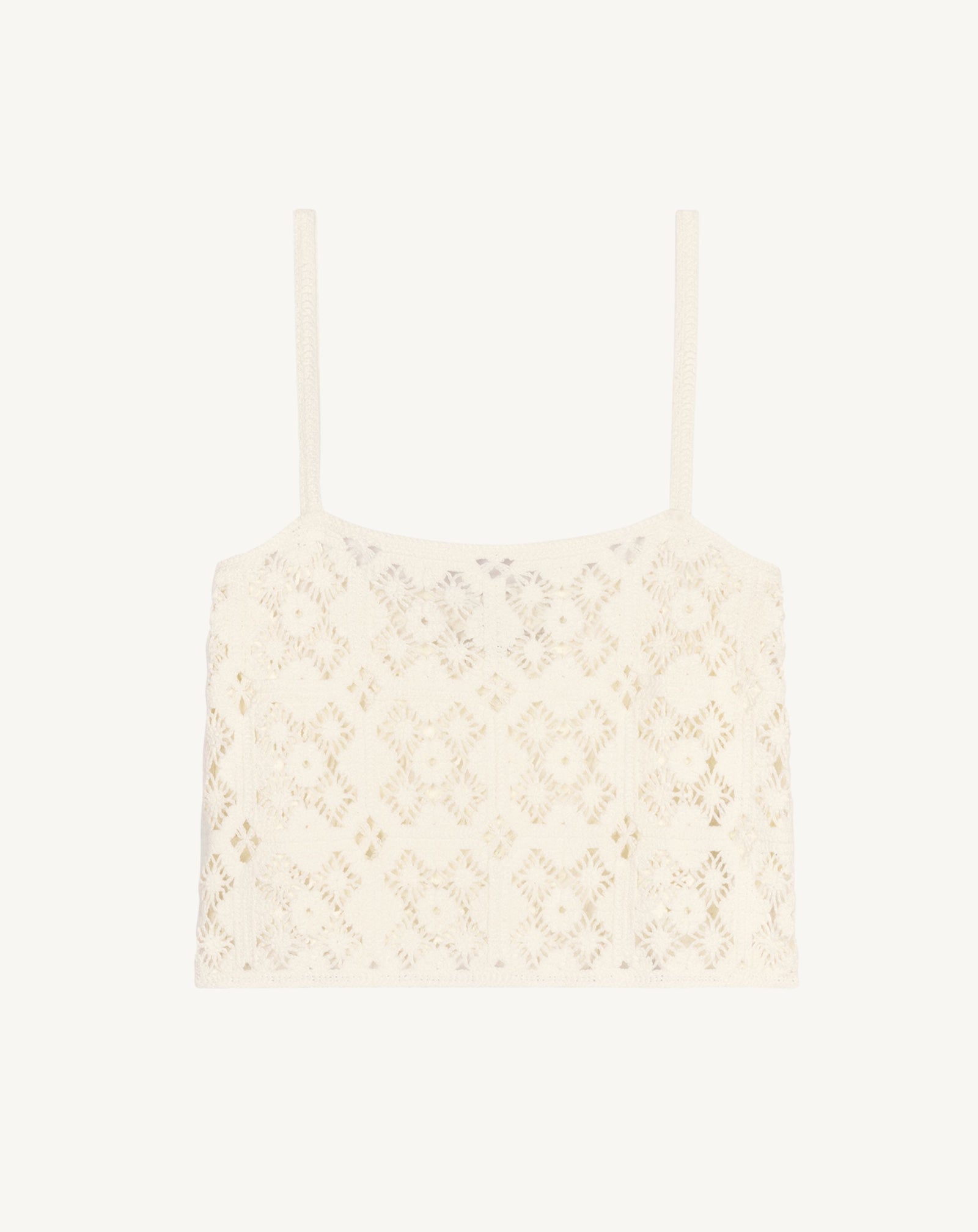 Top à bretelles guipure-NATUREL-100% coton