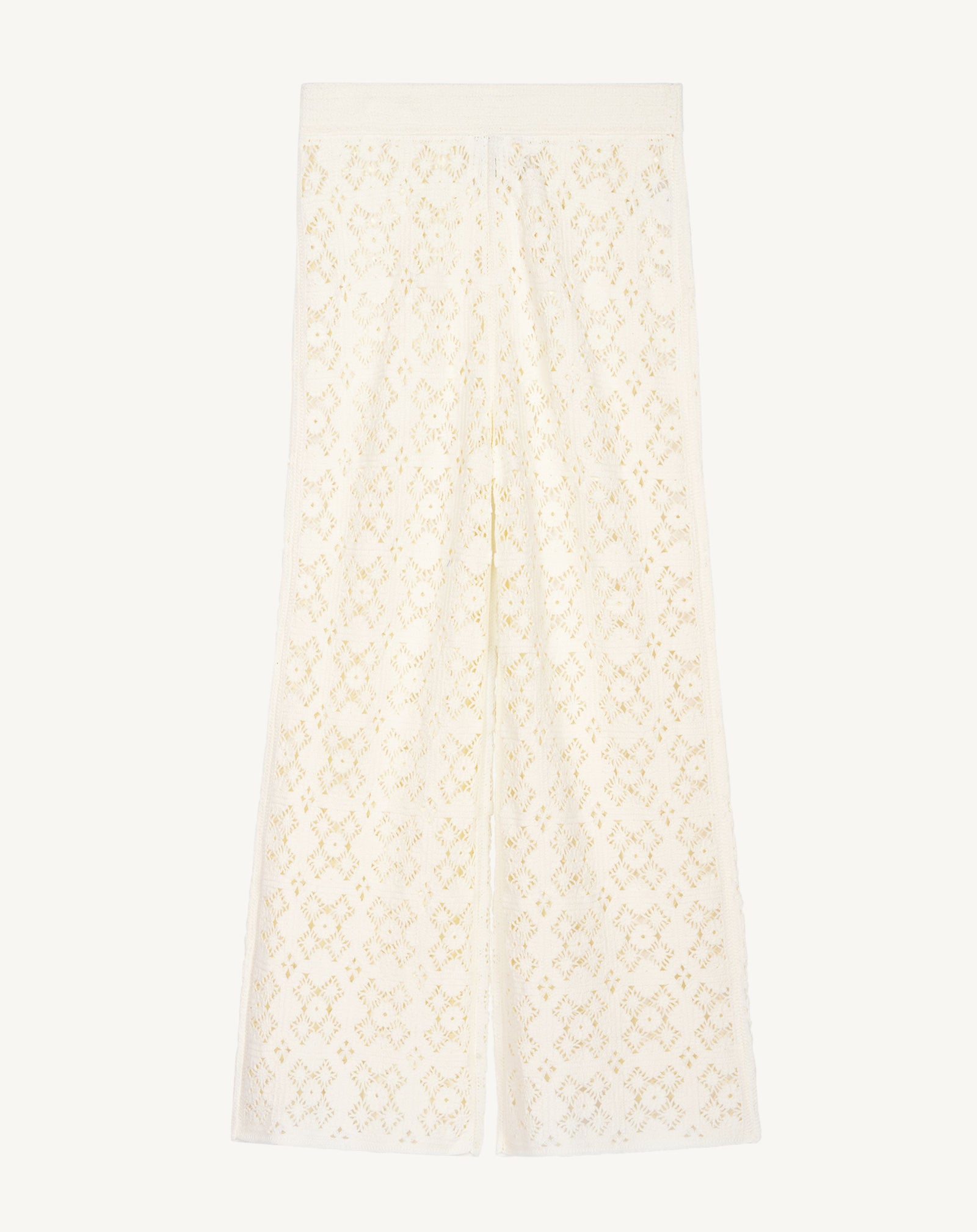 Pantalon guipure-NATUREL-100% coton