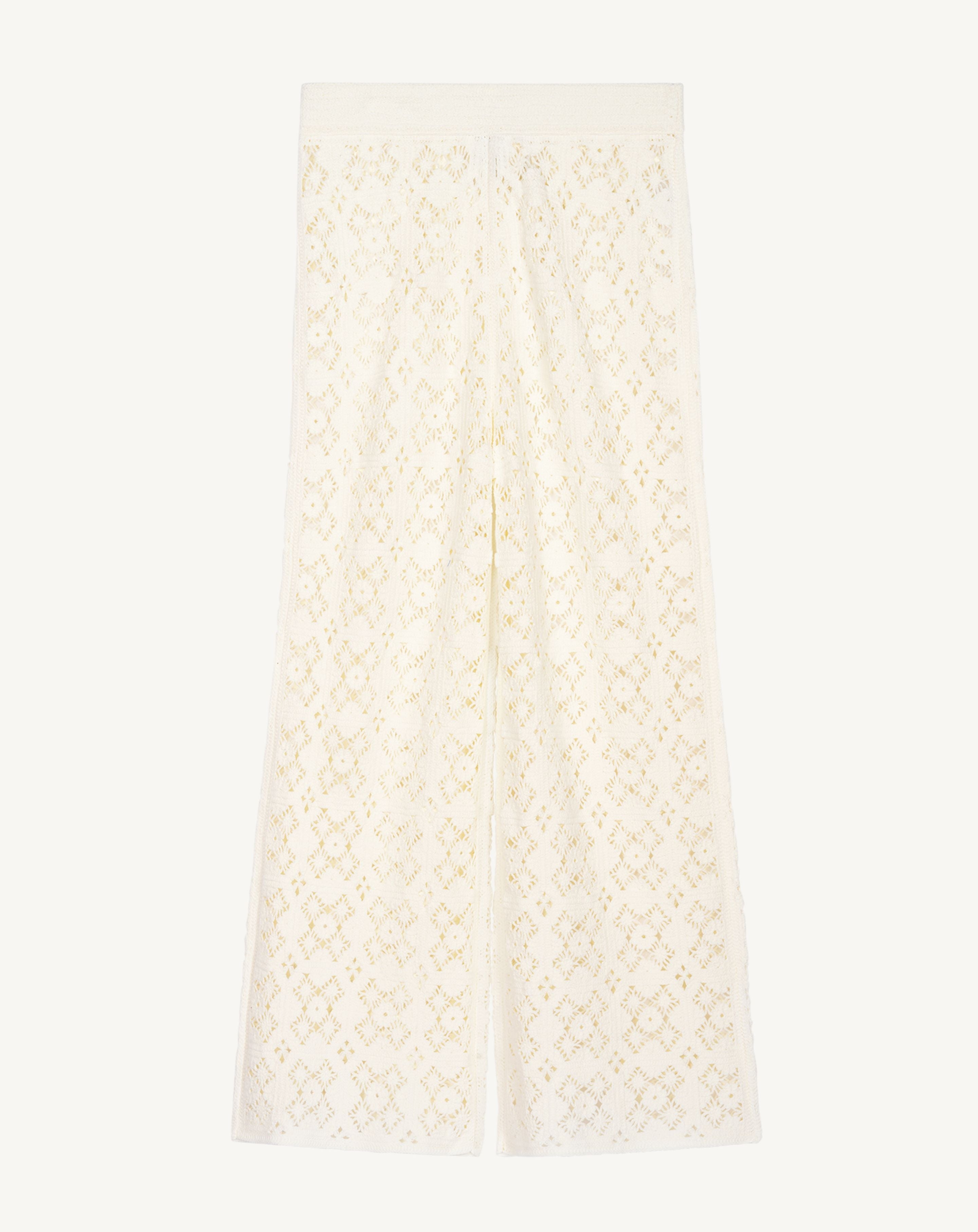 Pantalon guipure-NATUREL-100% coton