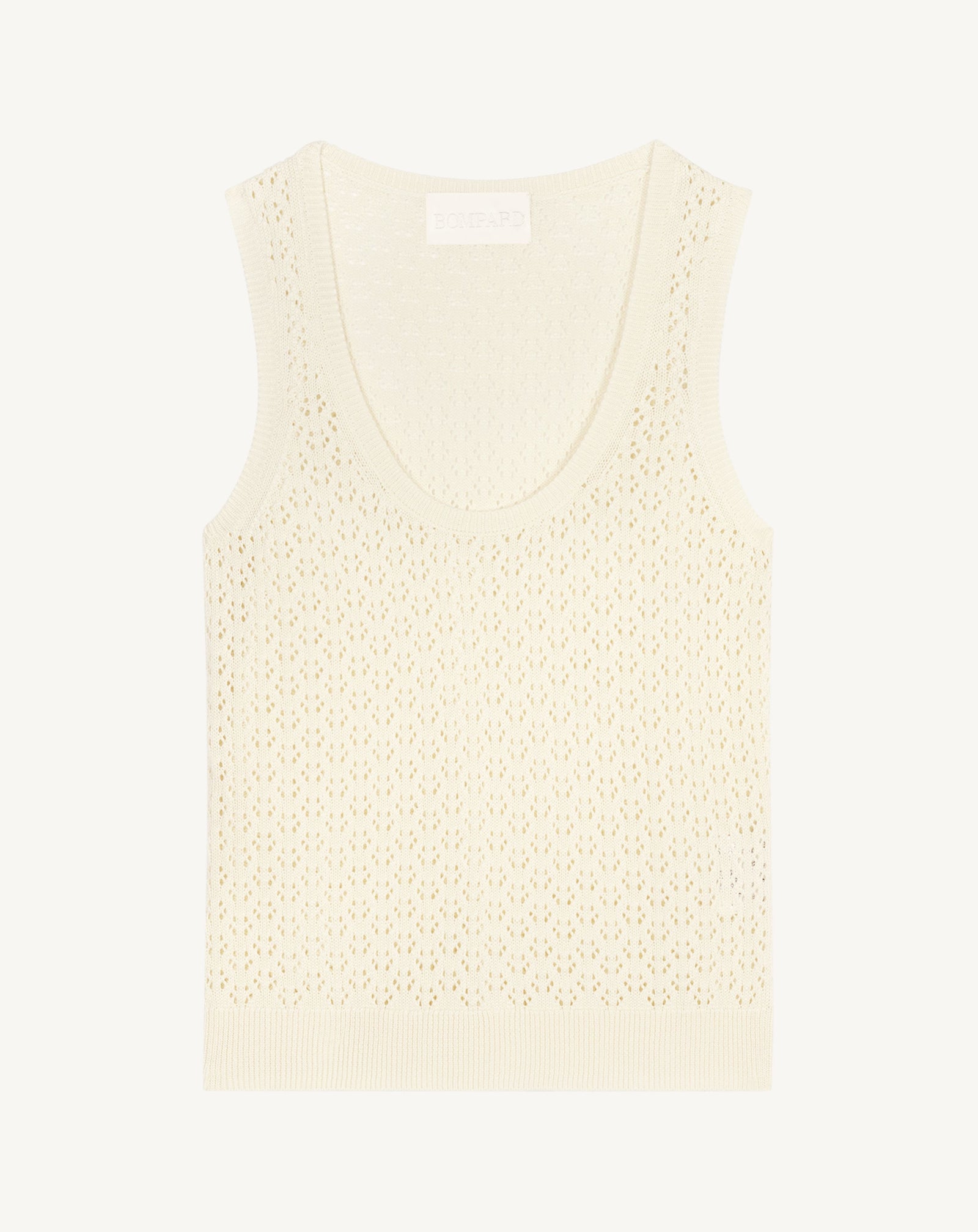 Débardeur pointelle-NATUREL-55% soie 45% coton bio