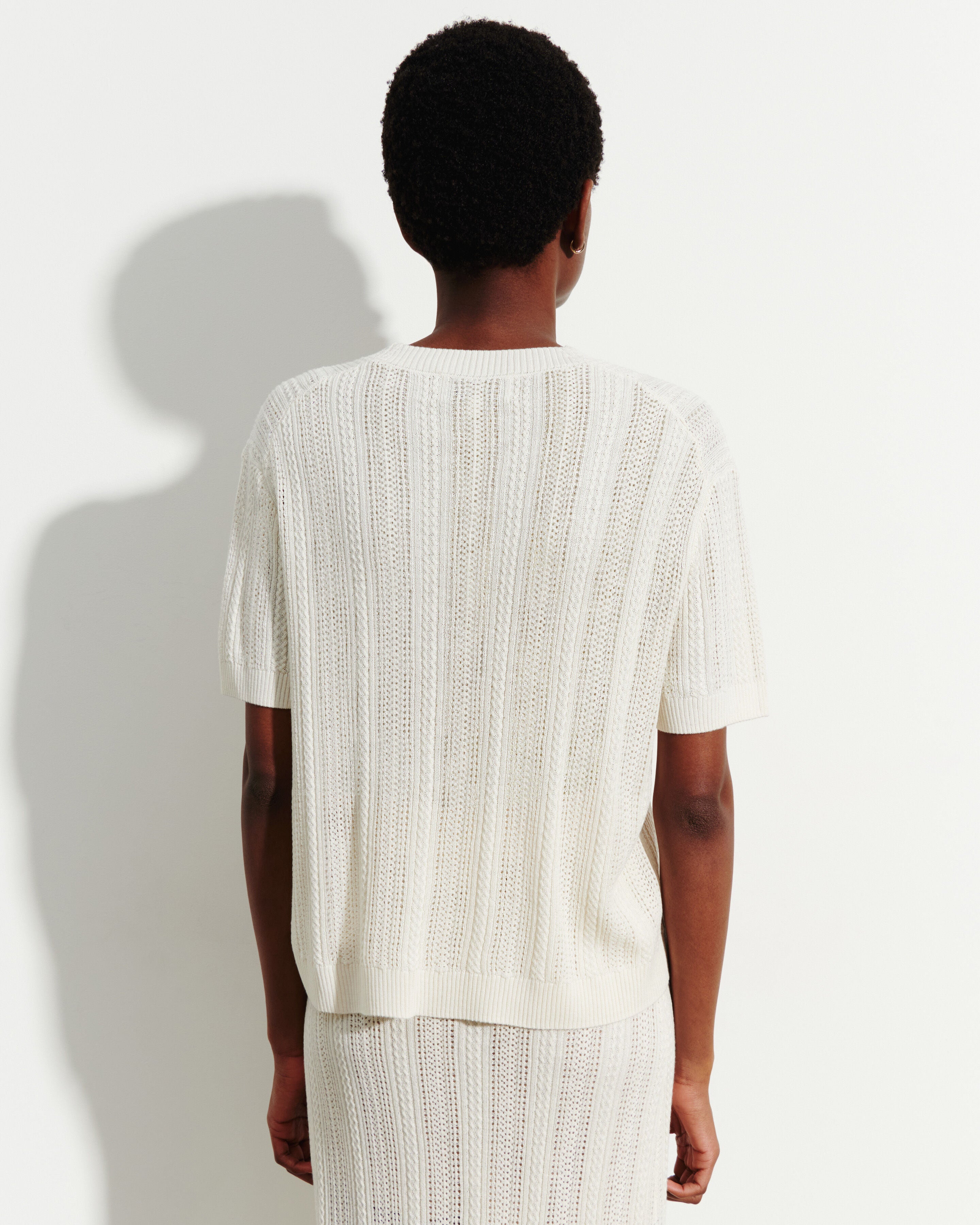 Pull col rond pointelle-NATUREL-85% soie 15% cachemire