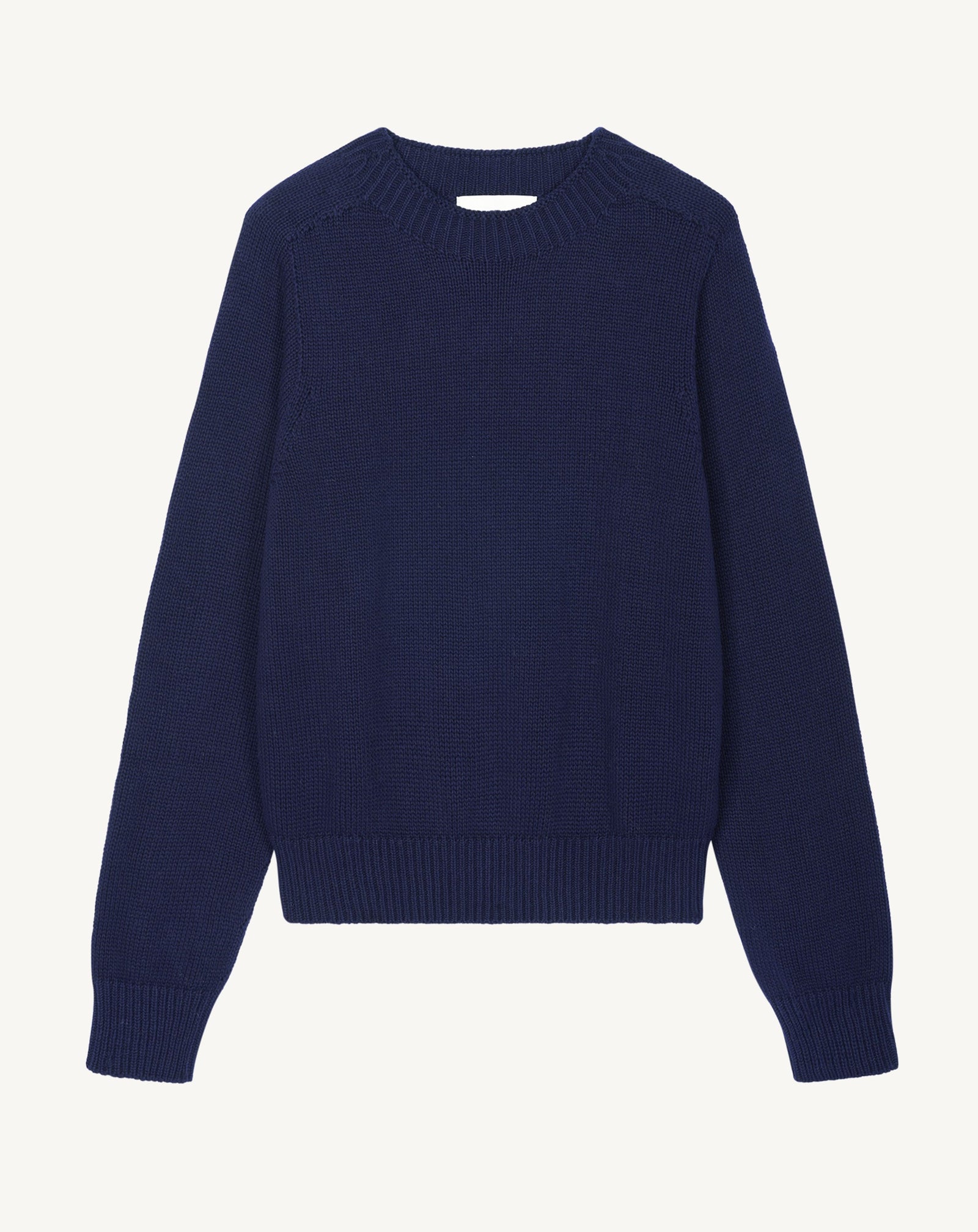 Col rond sans coutures-MARINE-80% coton 20% cachemire