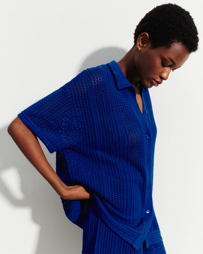 Chemise manches courtes pointelle-ATLANTIQUE-100% coton