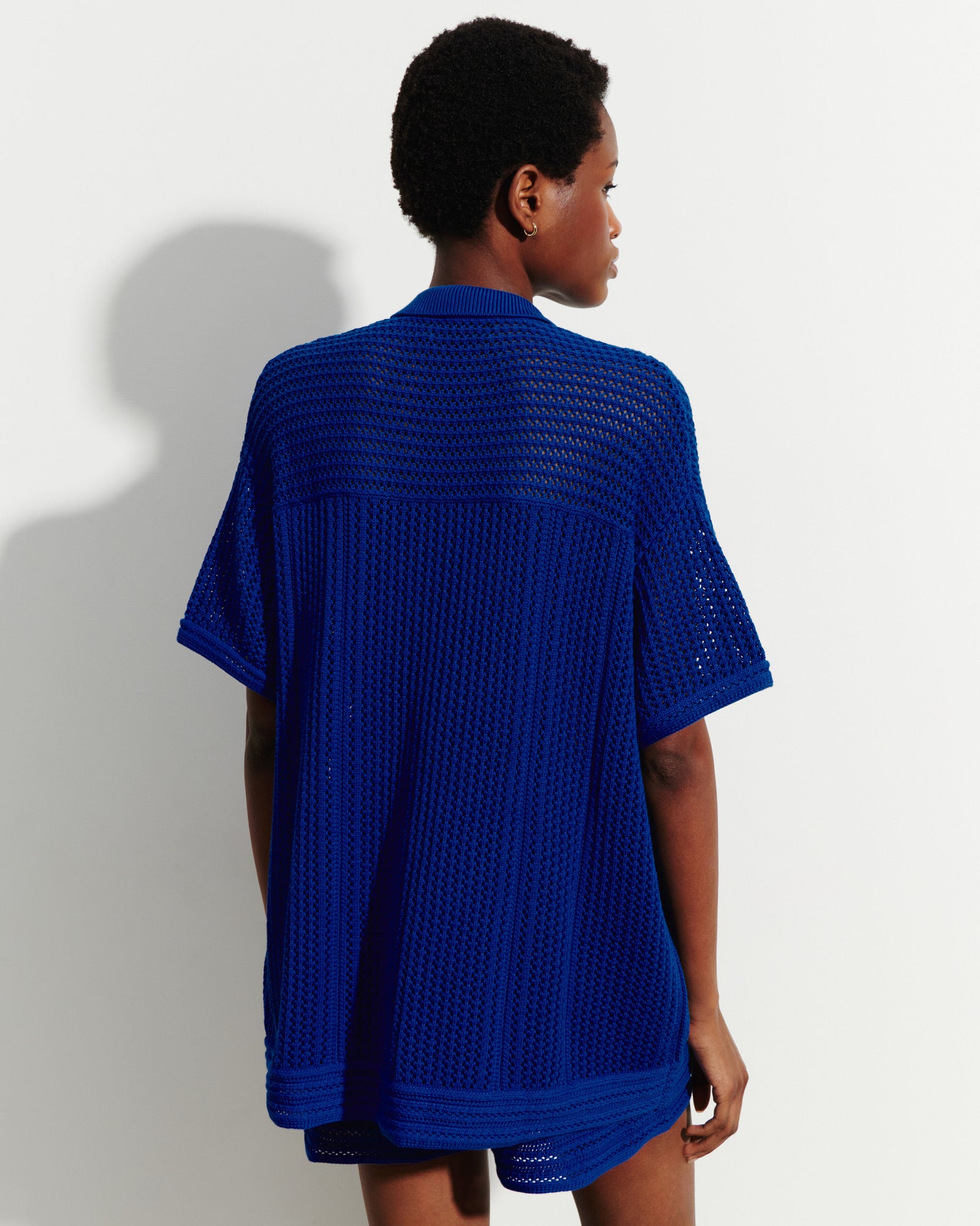 Chemise manches courtes pointelle-ATLANTIQUE-100% coton