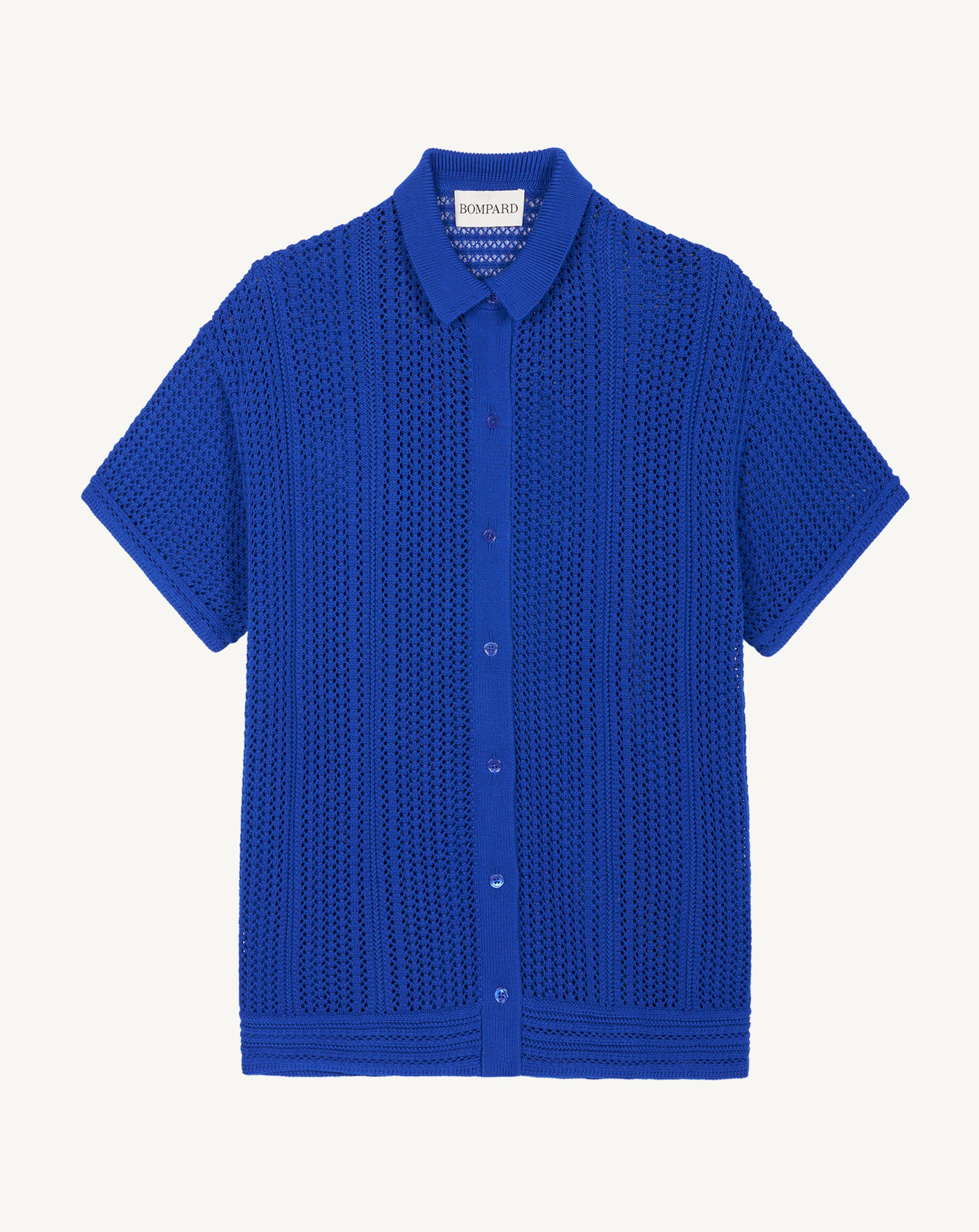 Chemise manches courtes pointelle-ATLANTIQUE-100% coton