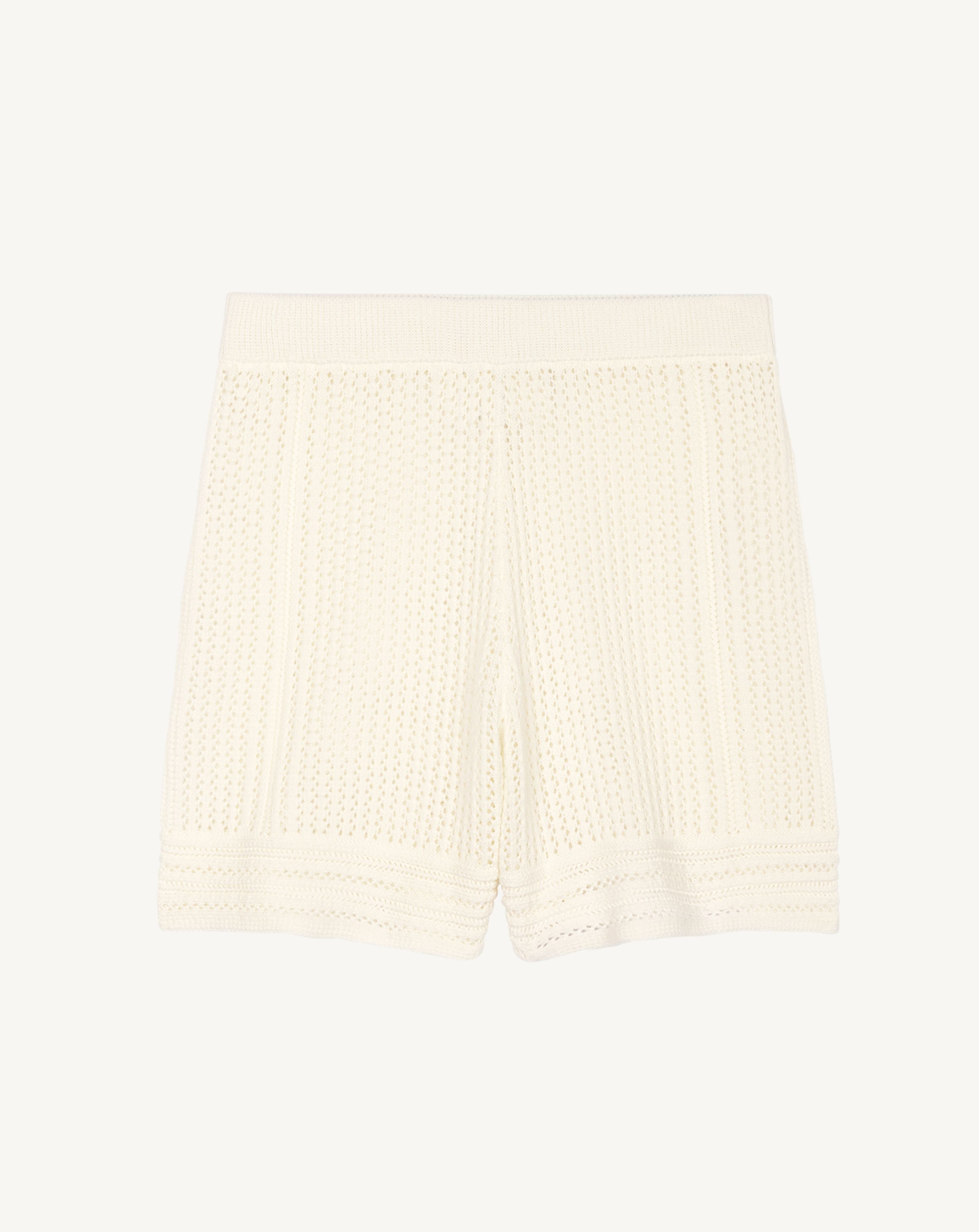 Short pointelle-NATUREL-100% coton