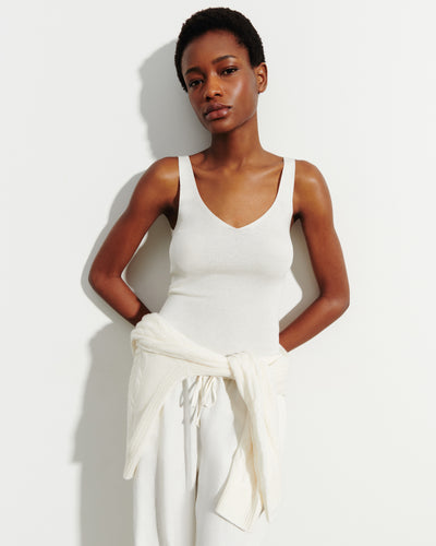 Débardeur sans coutures-NATUREL-60% soie 40% coton