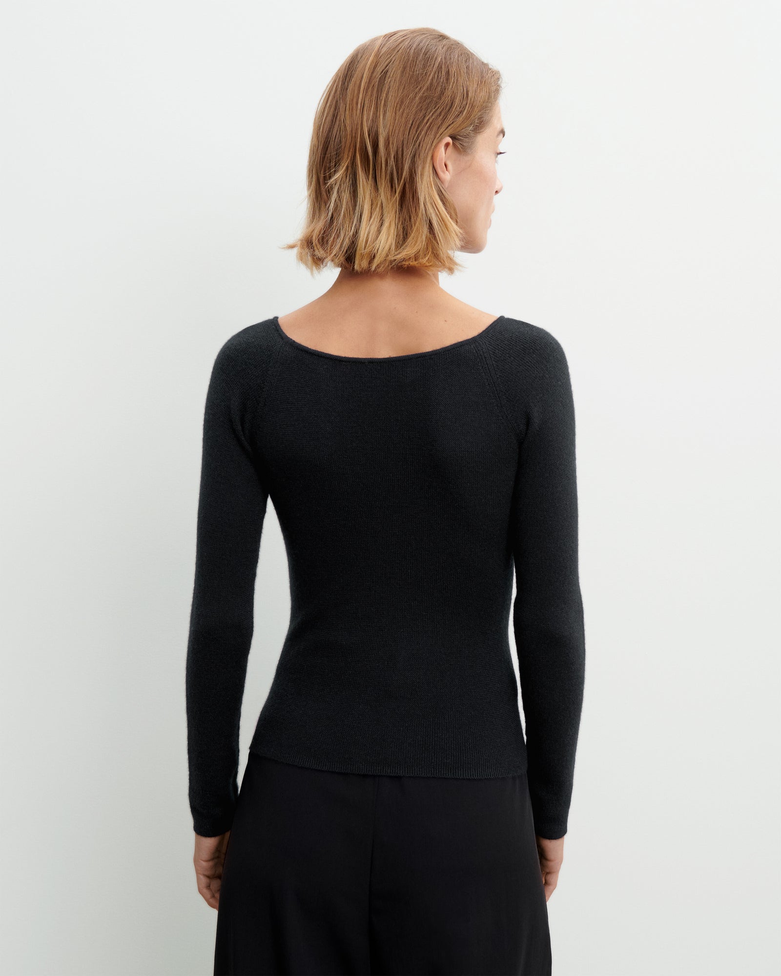 Top épaules dénudées-NOIR-70% cachemire 30% soie