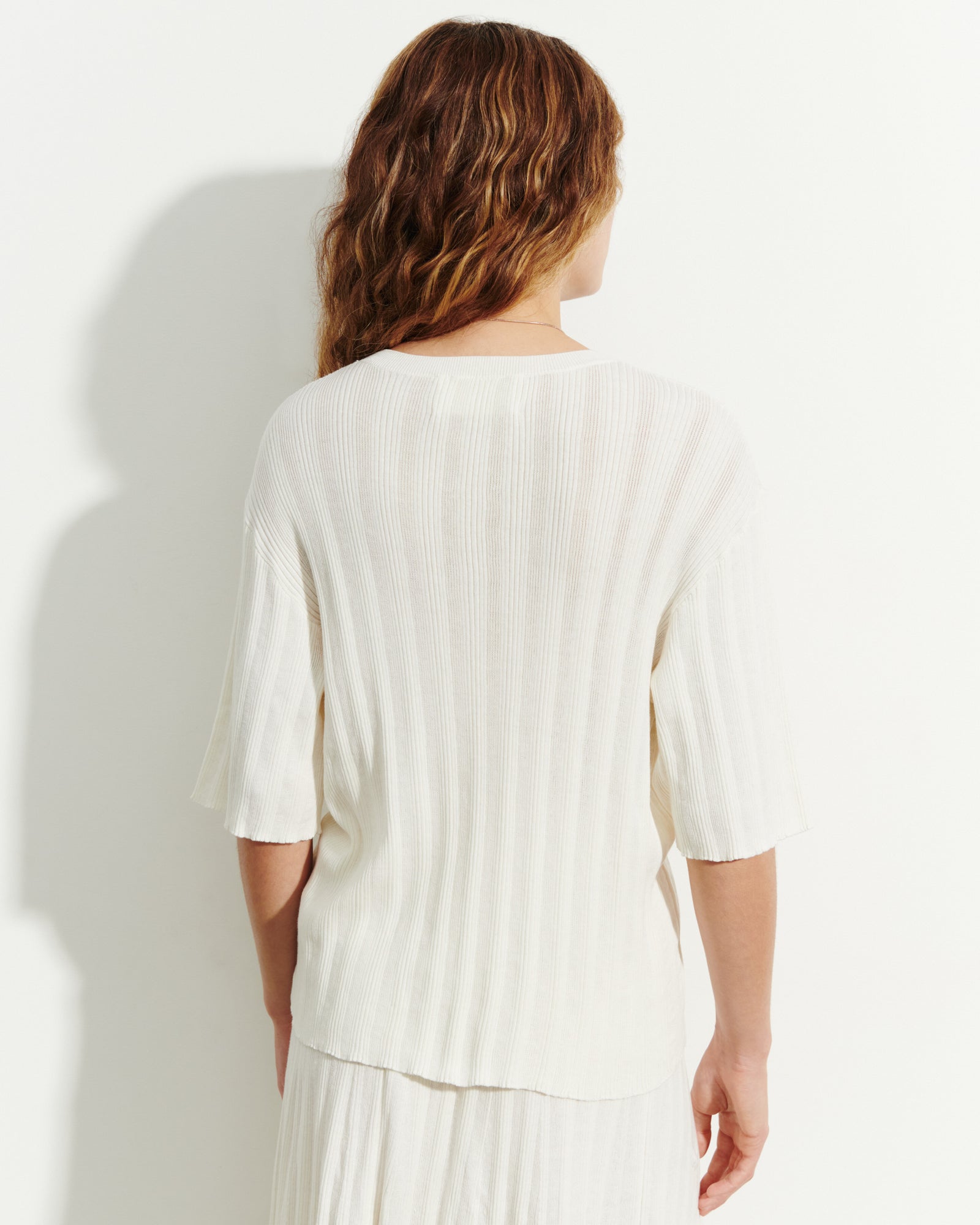 T-shirt ample à côtes-PANNA-100% coton