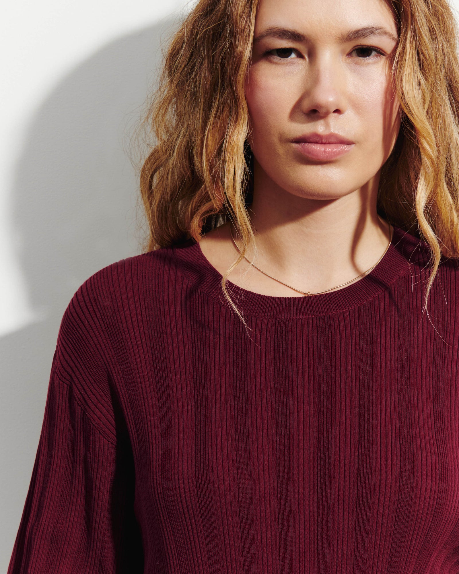 T-shirt ample à côtes-OXALIS-100% coton