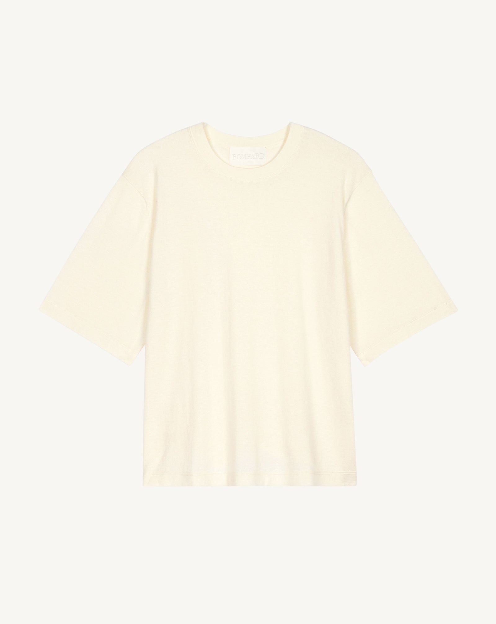 T-shirt ample-NATUREL-85% pima coton 15% cachemire