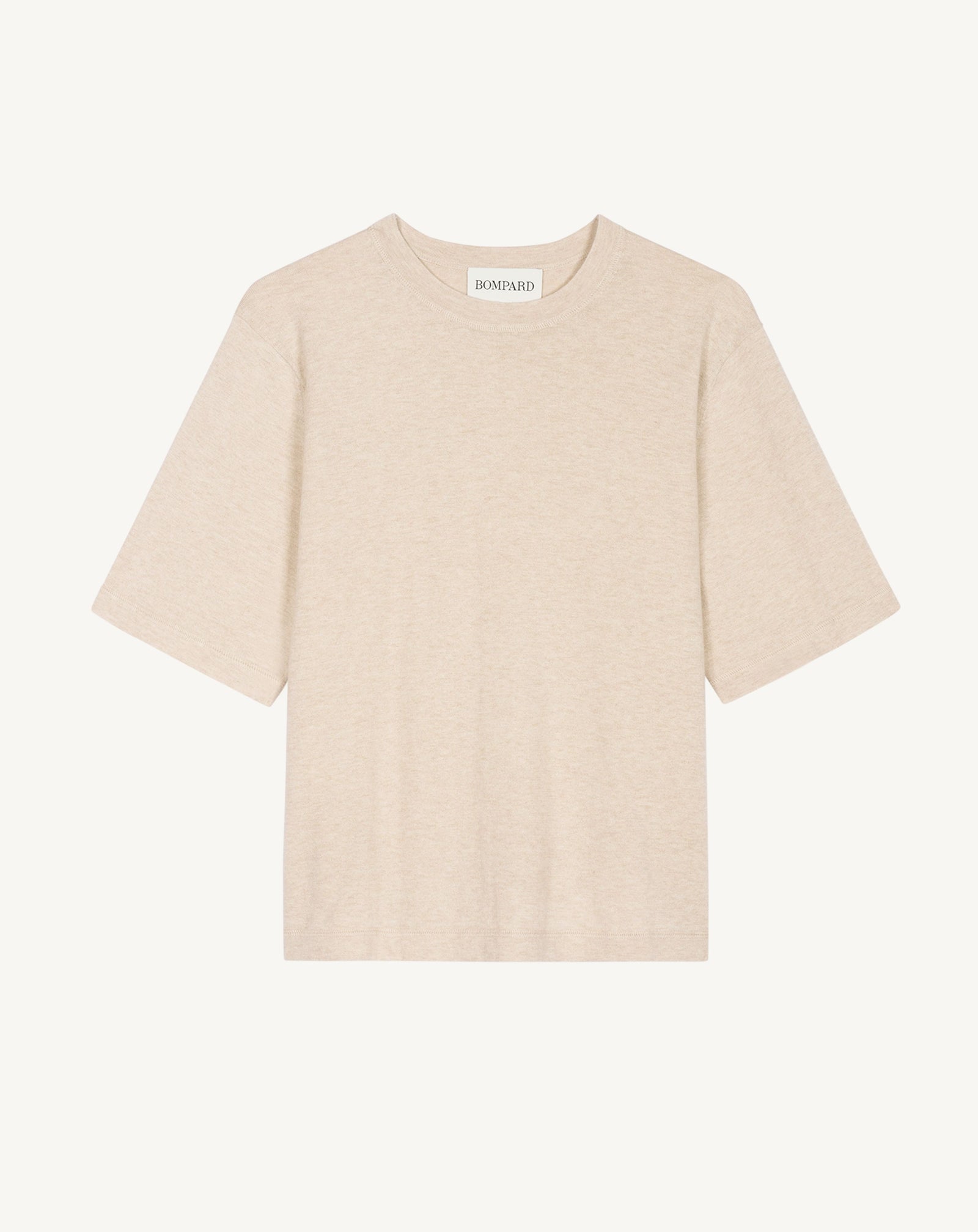 T-shirt ample-TOURTERELLE-85% pima coton 15% cachemire