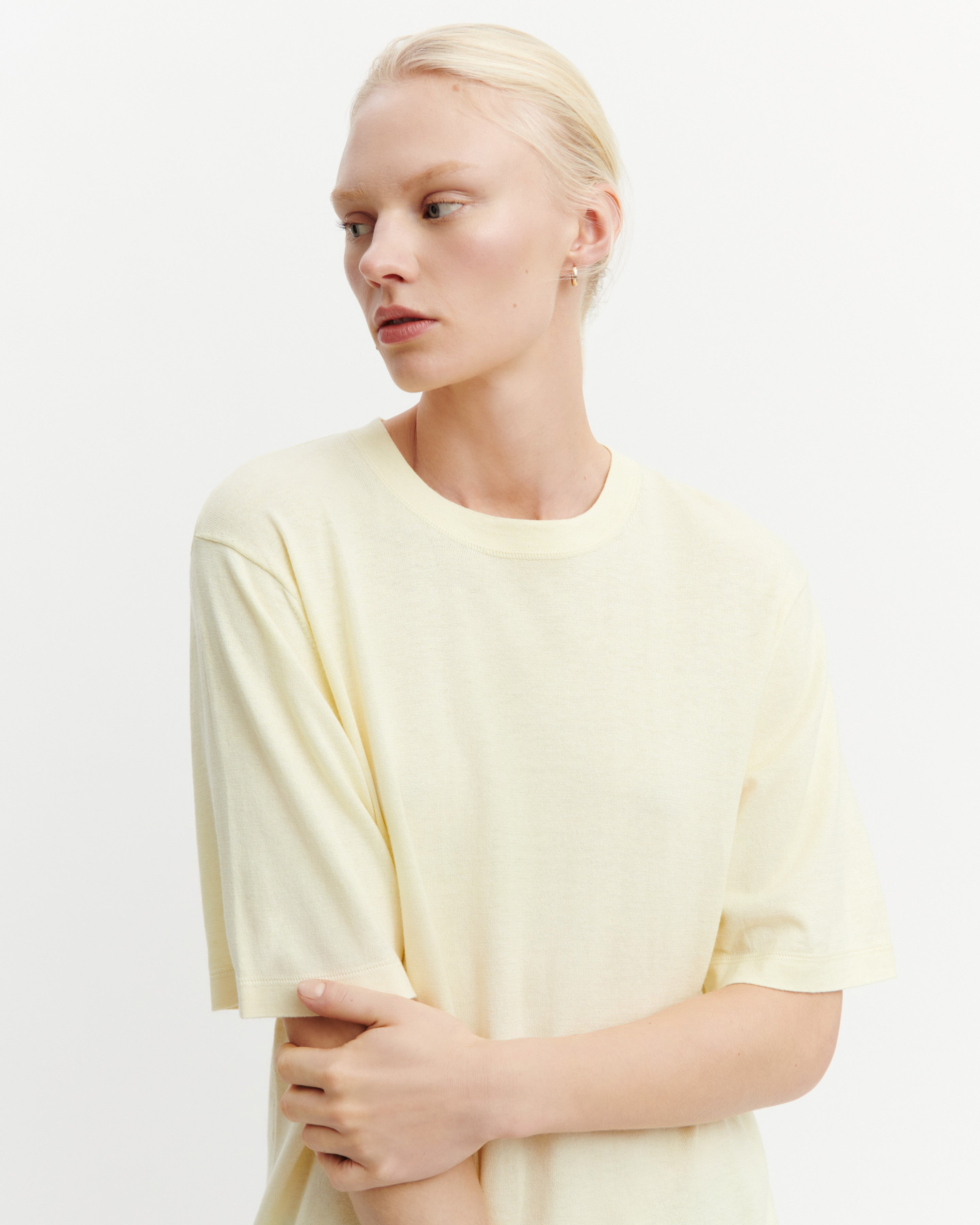 T-shirt ample-ZESTE-85% pima coton 15% cachemire