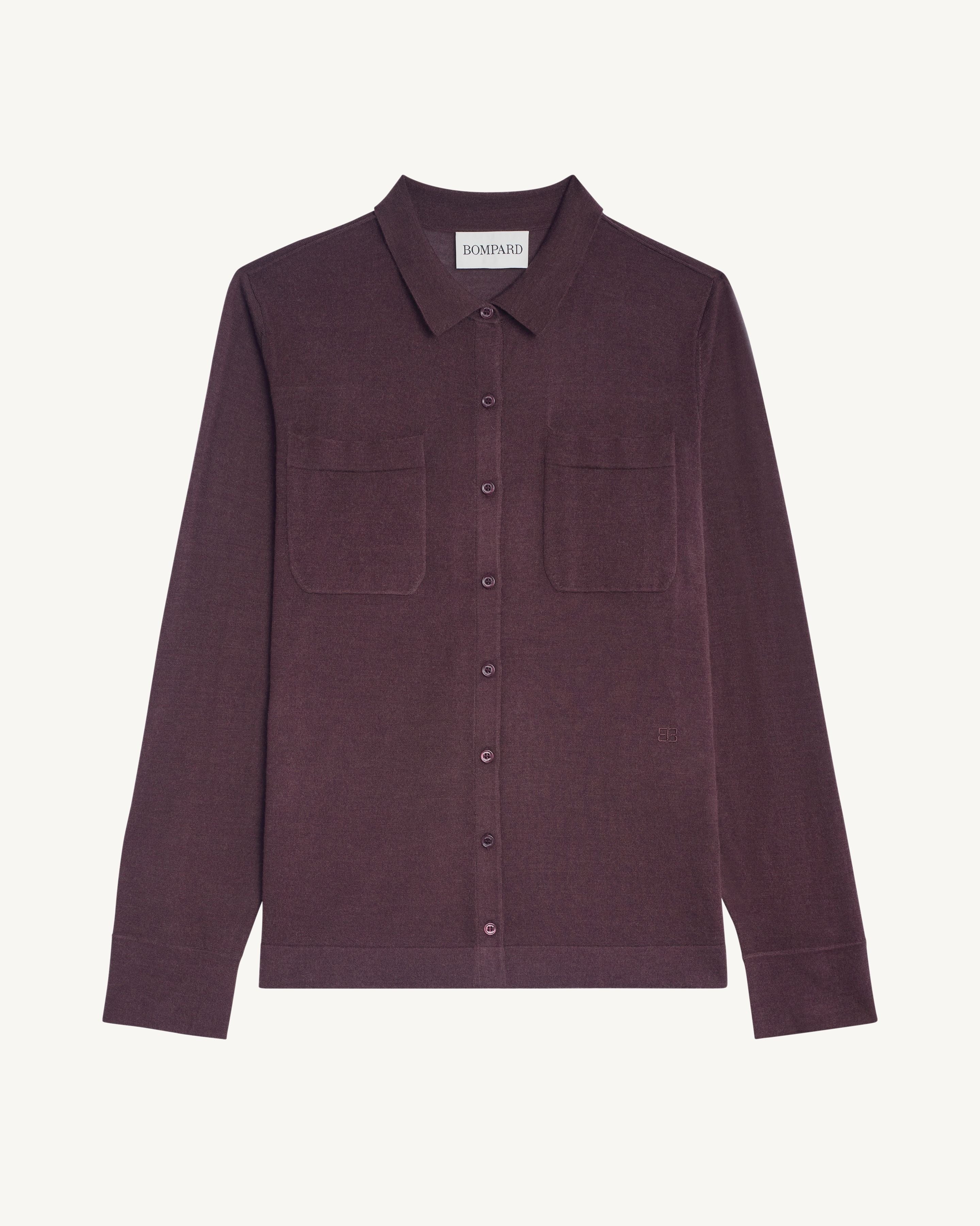 Top sans manches maille fluide-GRENAT FONCE-60% : laine; 30% : soie; 10% : cachemire