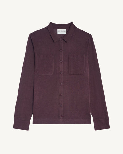 Top sans manches maille fluide-GRENAT FONCE-60% : laine; 30% : soie; 10% : cachemire