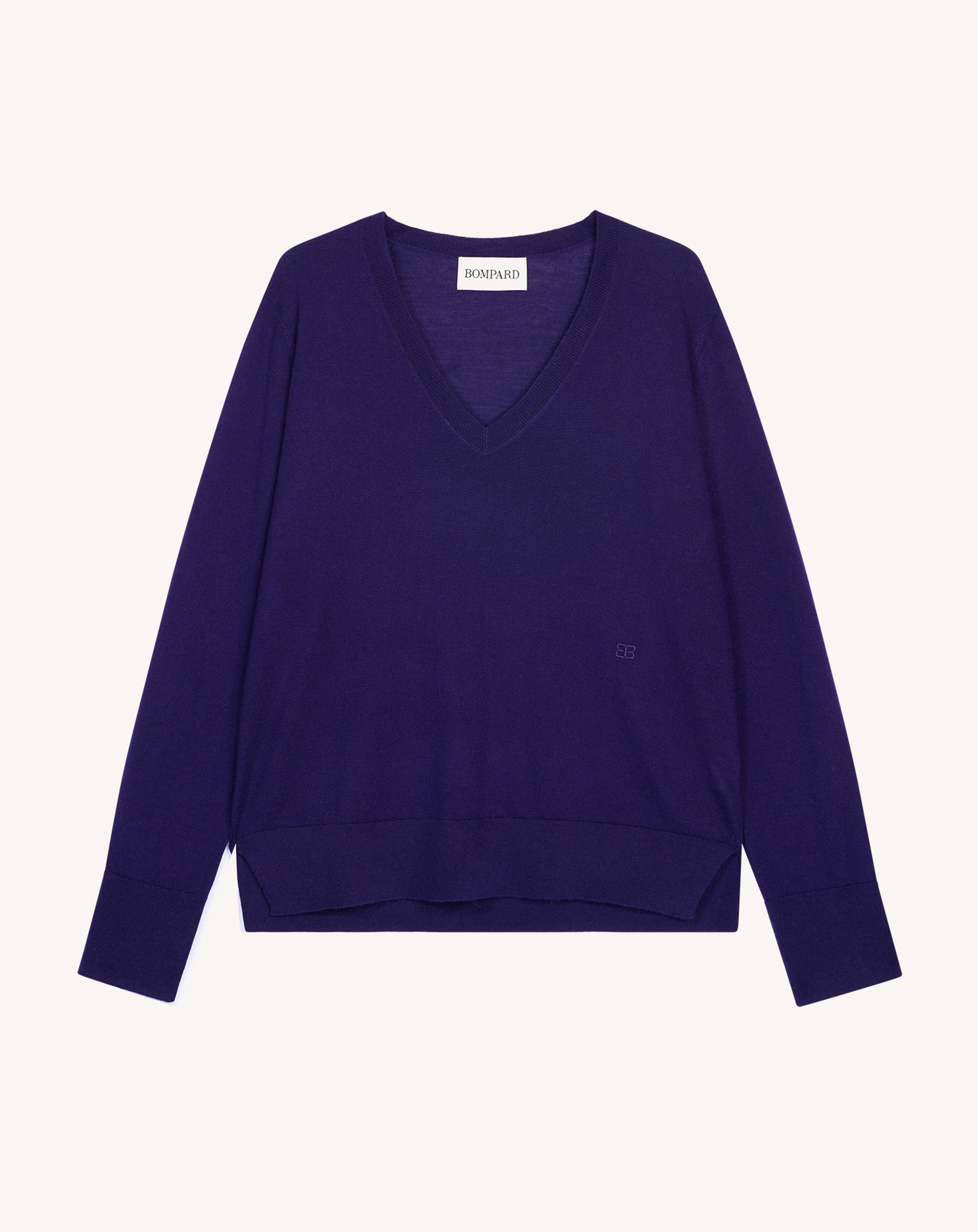 Pull V en maille fluide