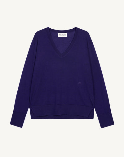 Pull V en maille fluide