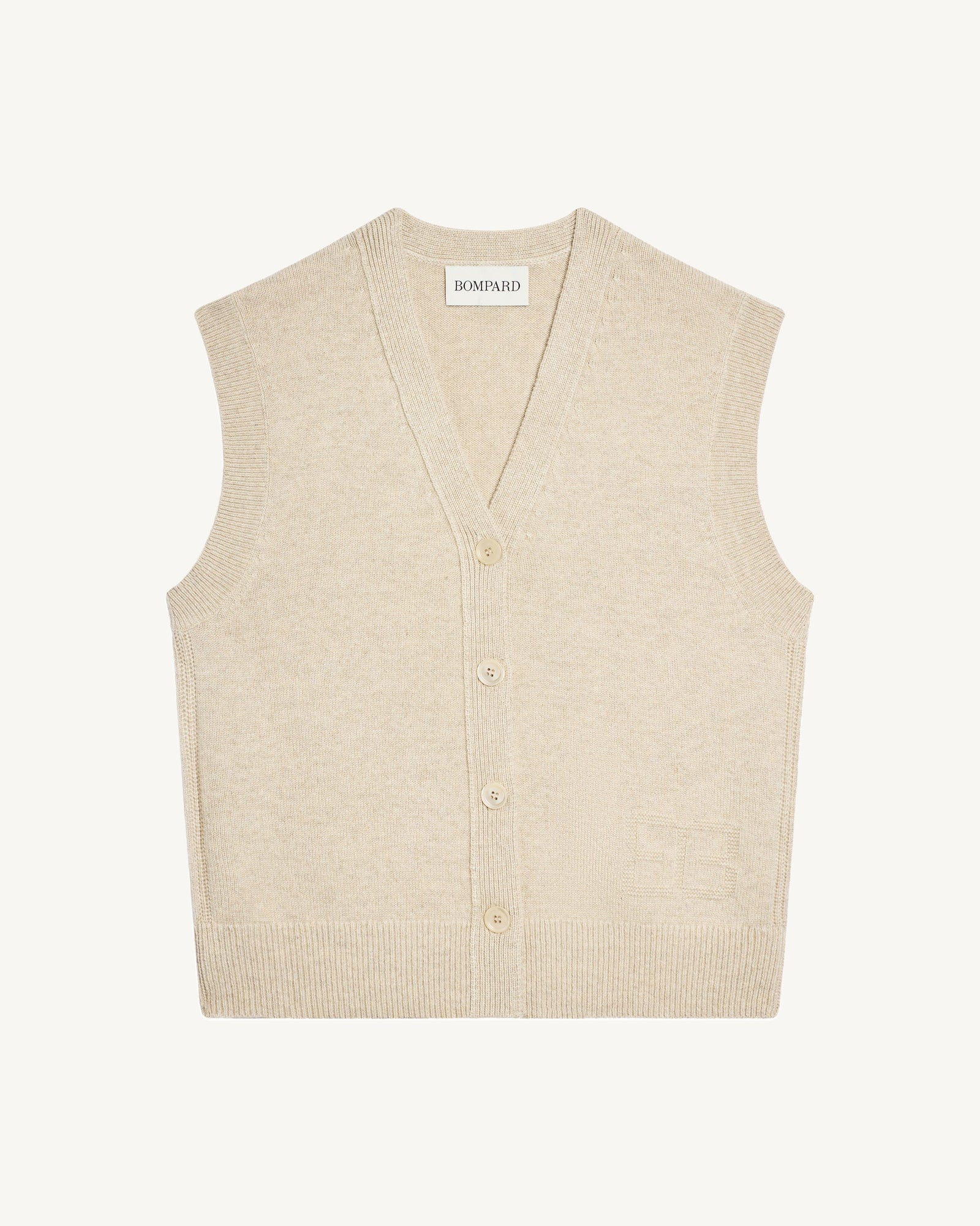 Gilet monogramme-AVOINE-70% cachemire 30% soie