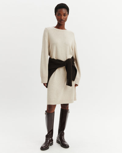 Robe midi monogramme-AVOINE-70% cachemire 30% soie