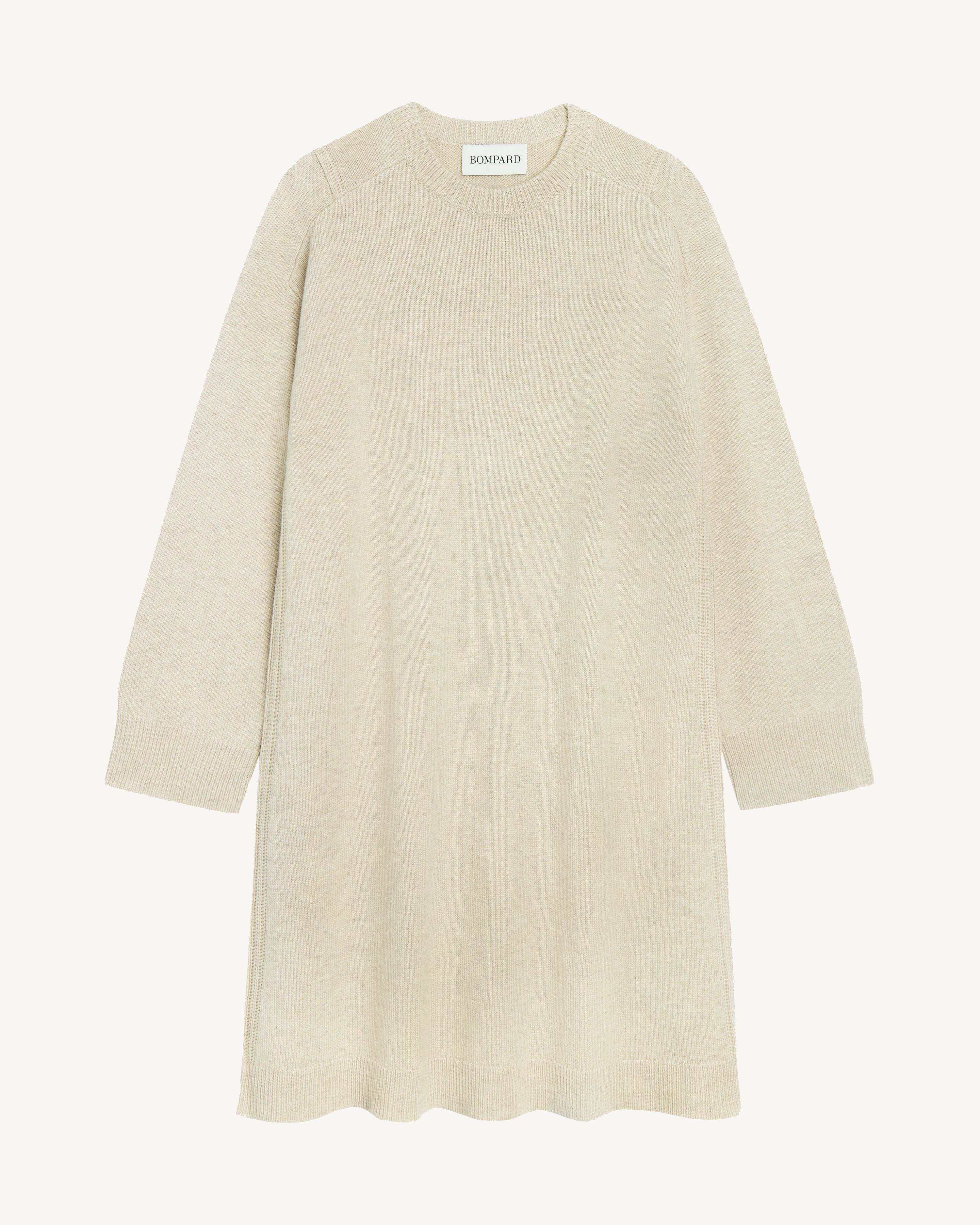 Robe midi monogramme-AVOINE-70% cachemire 30% soie