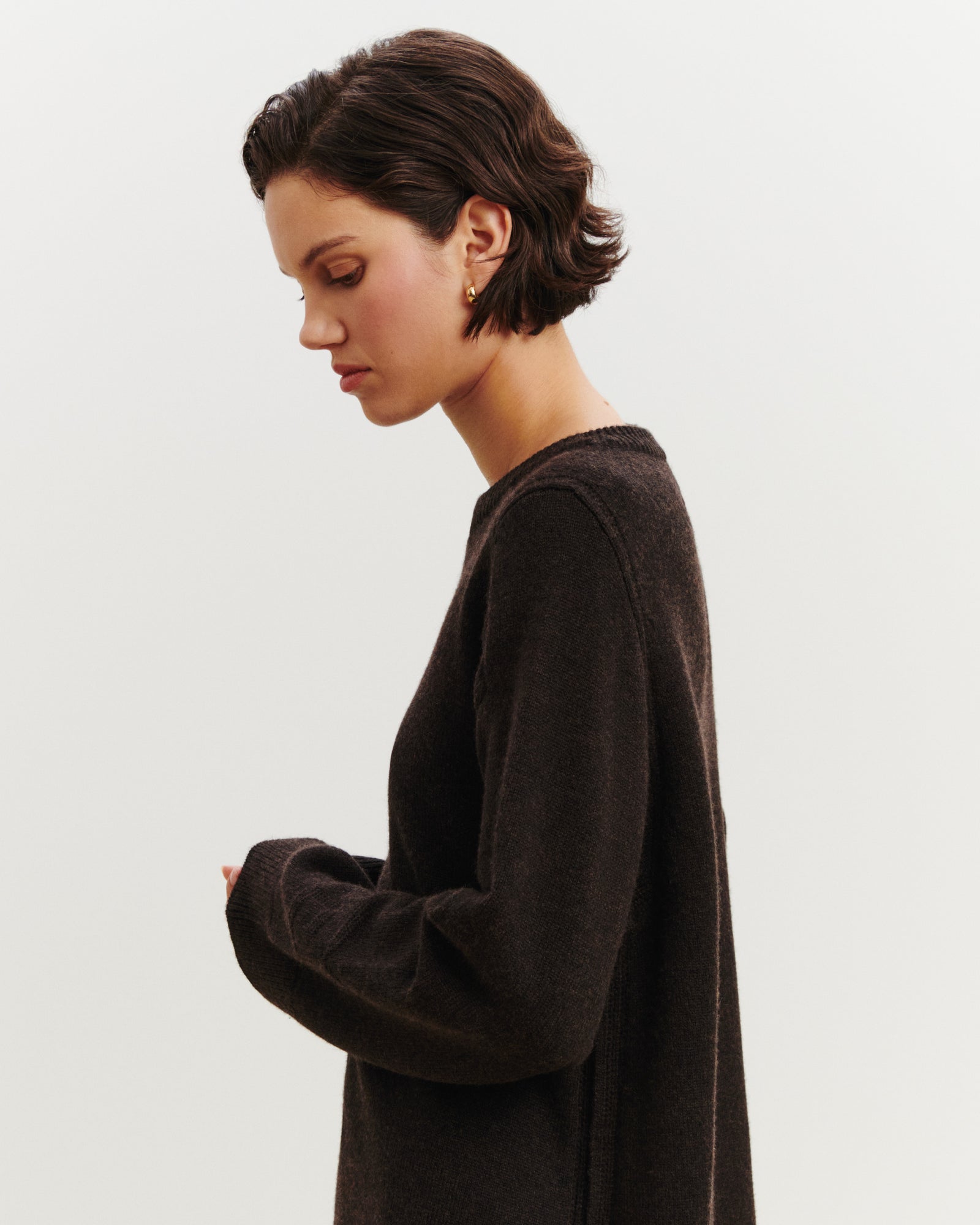 Robe midi monogramme-RISTRETTO-70% cachemire 30% soie