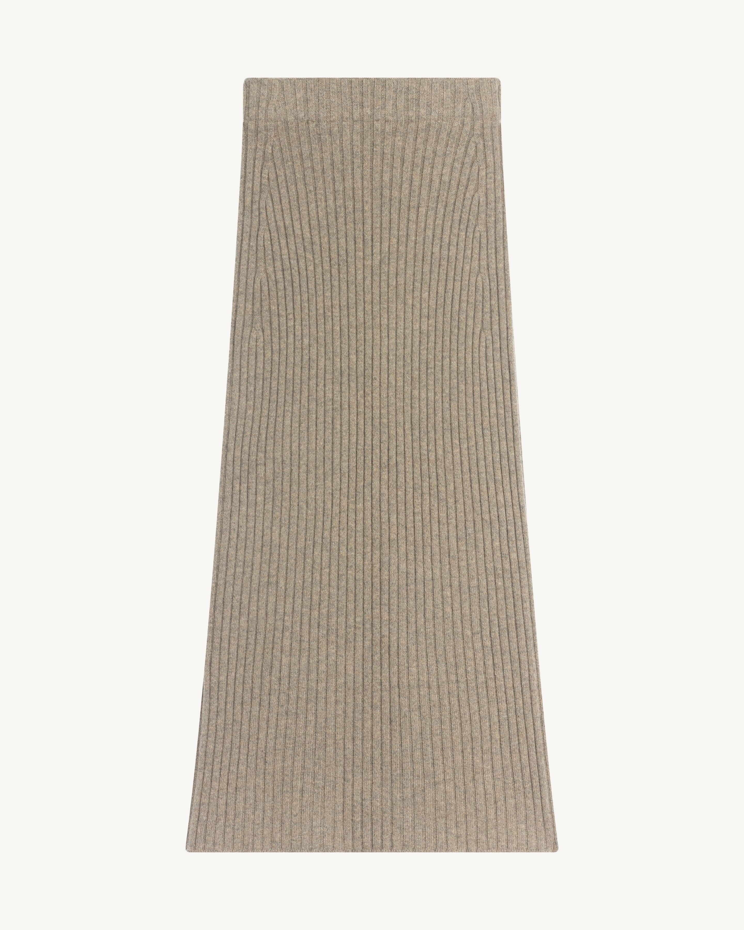 Jupe longue à côtes-MILLET-100% cachemire