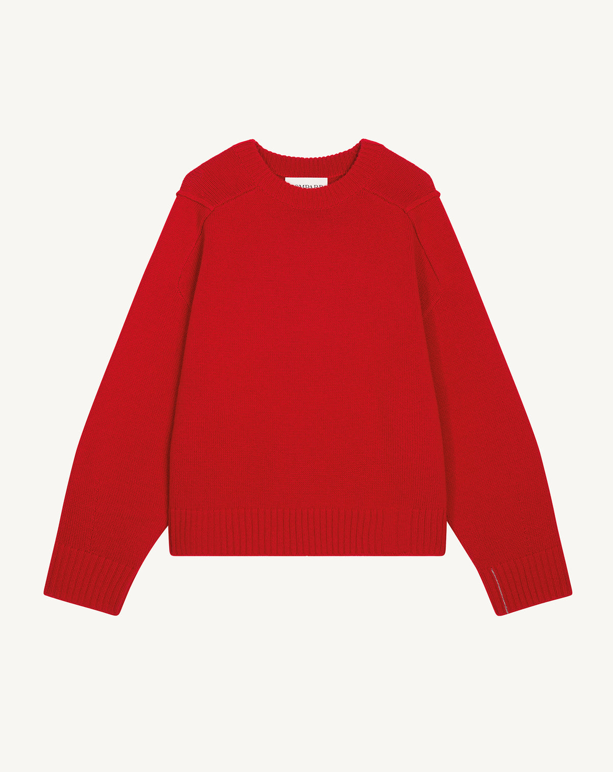 Pull col rond boxy-ROUGE QUARANTE-81% : Laine; 19% : Cachemire