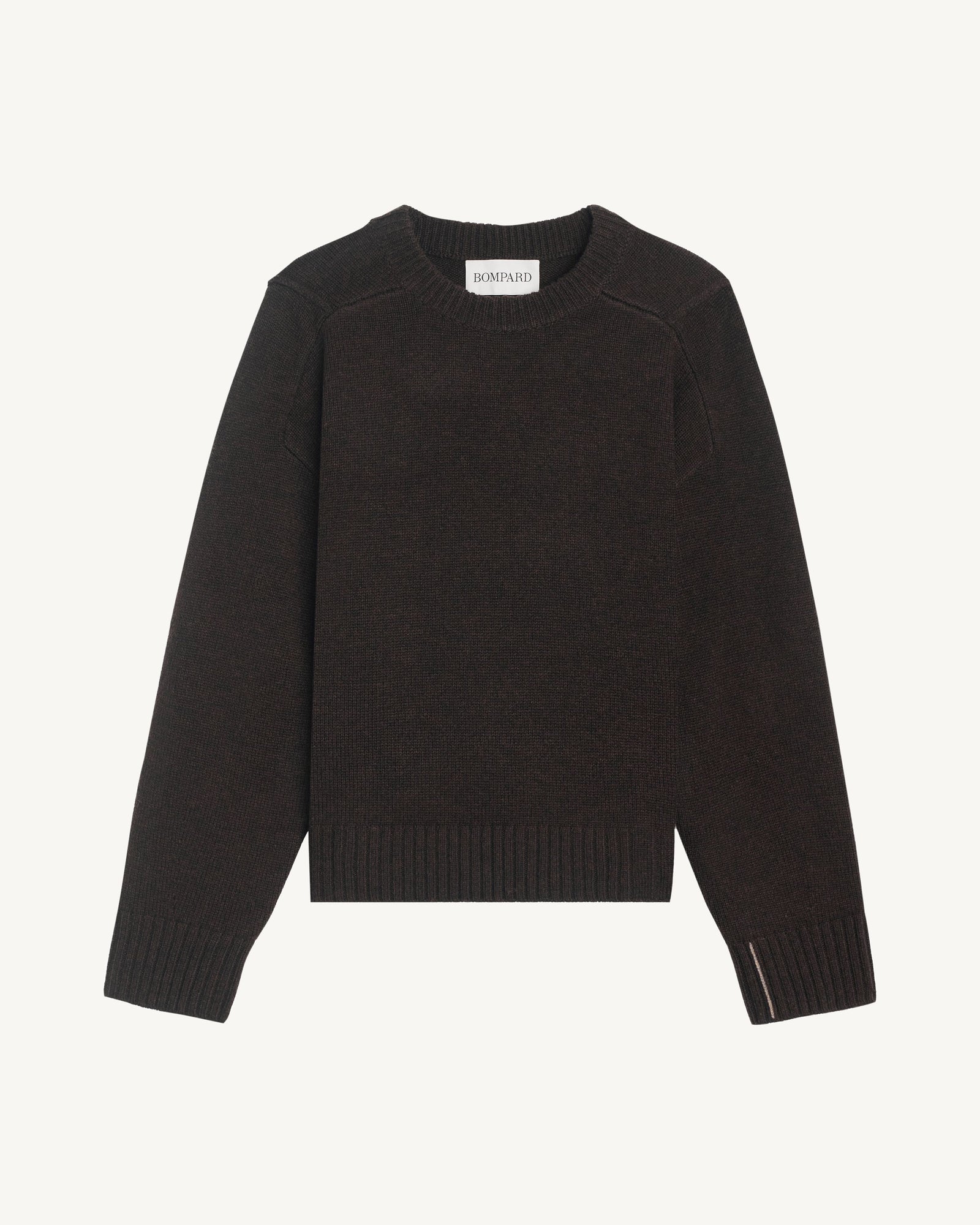 Pull col rond boxy-RISTRETTO-81% : Laine; 19% : Cachemire
