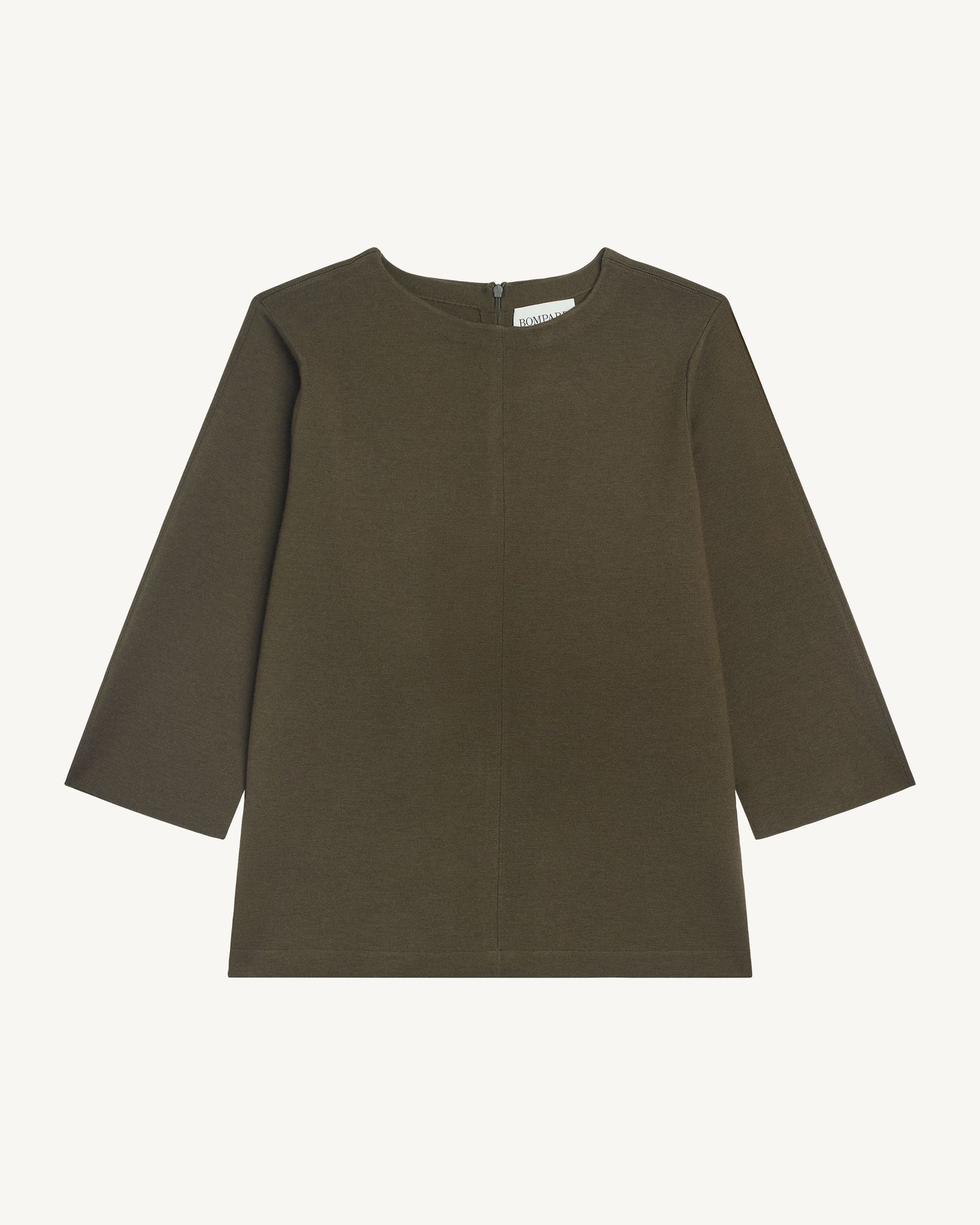 Col rond milano-KAKI KOMBU-95% laine 5% cachemire