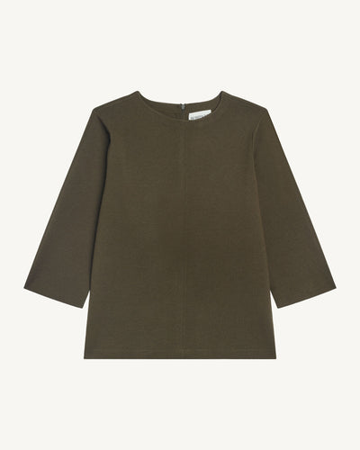 Col rond milano-KAKI KOMBU-95% laine 5% cachemire