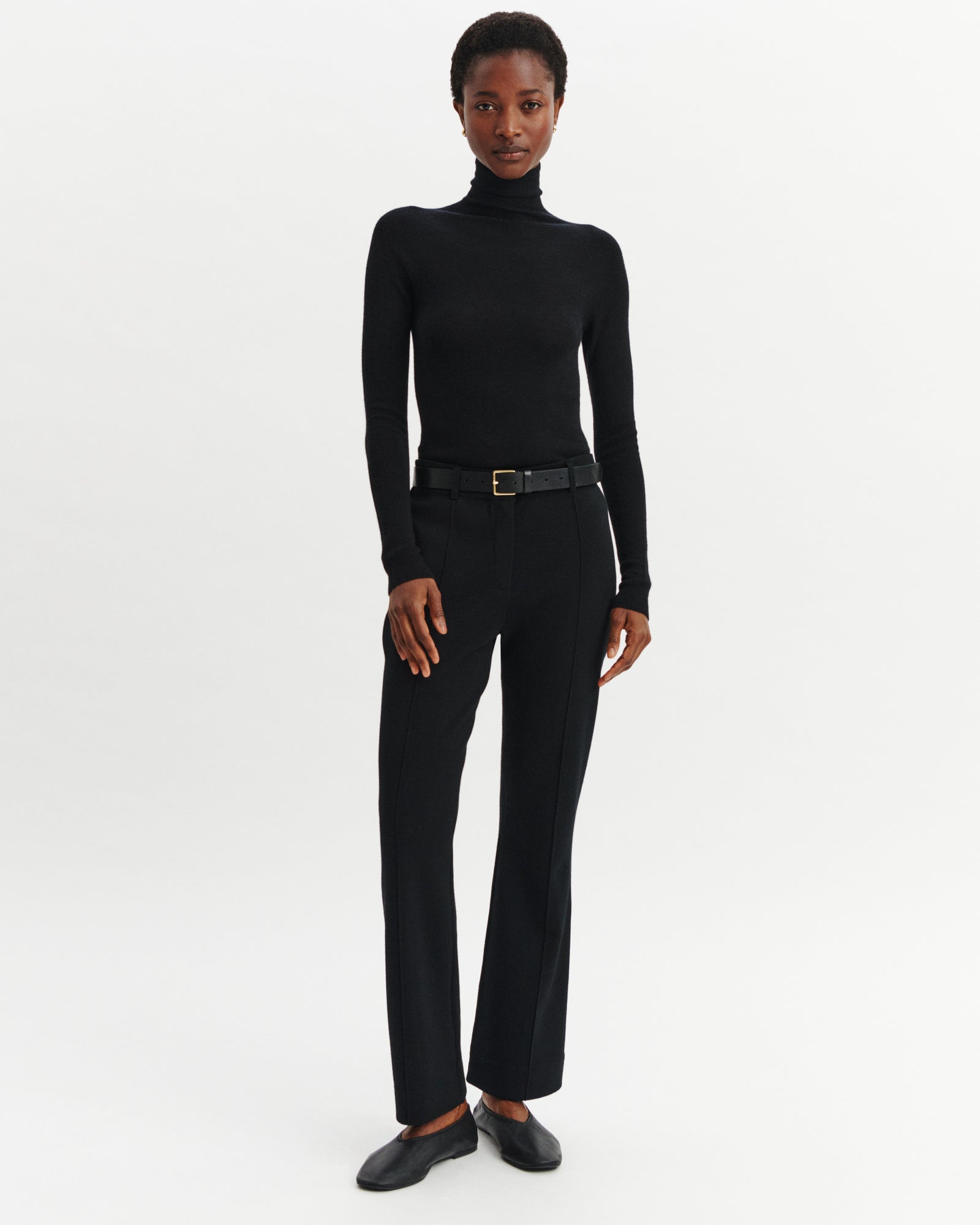 Pantalon bootcut milano-NOIR-95% laine 5% cachemire