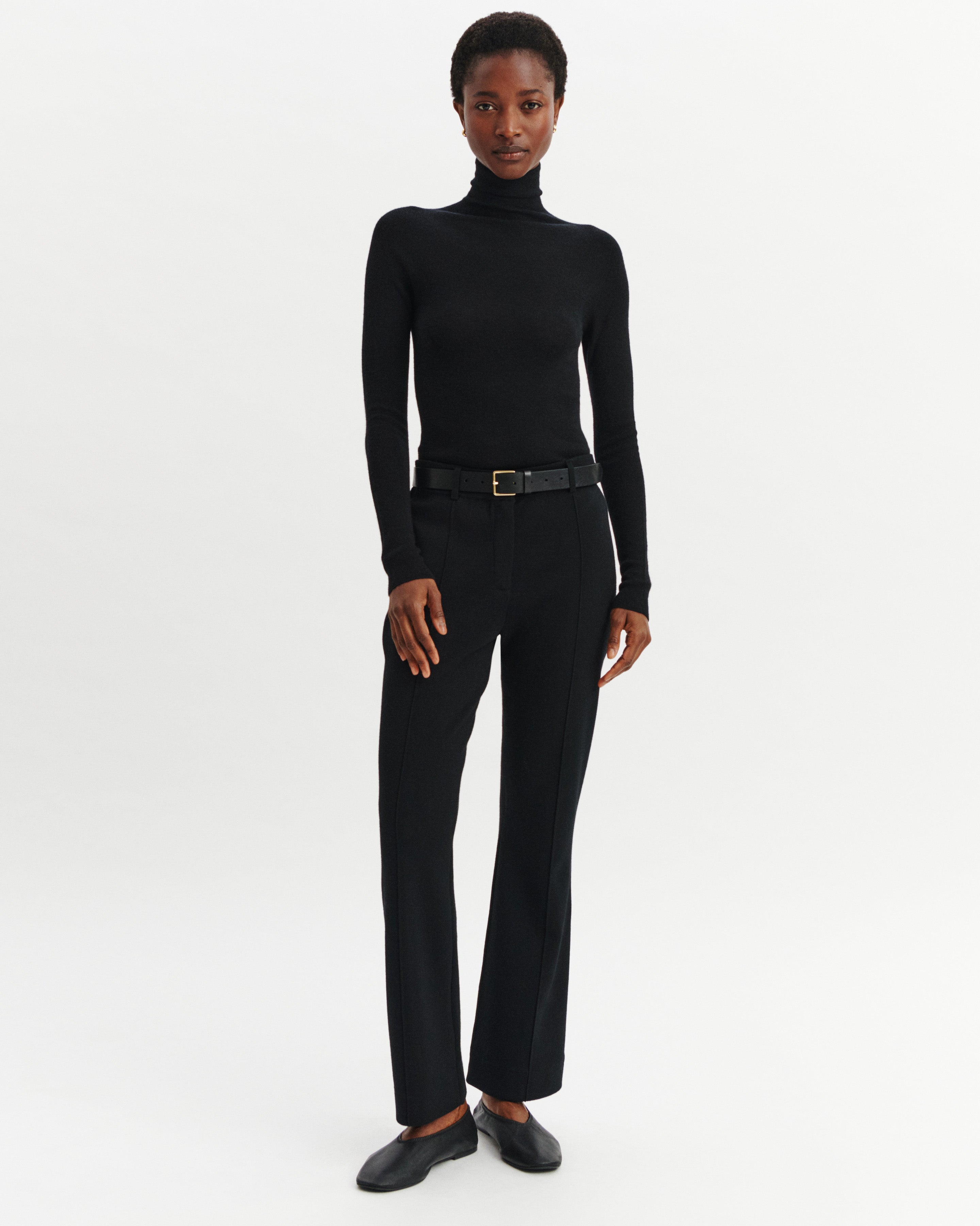Pantalon bootcut milano-NOIR-95% laine 5% cachemire