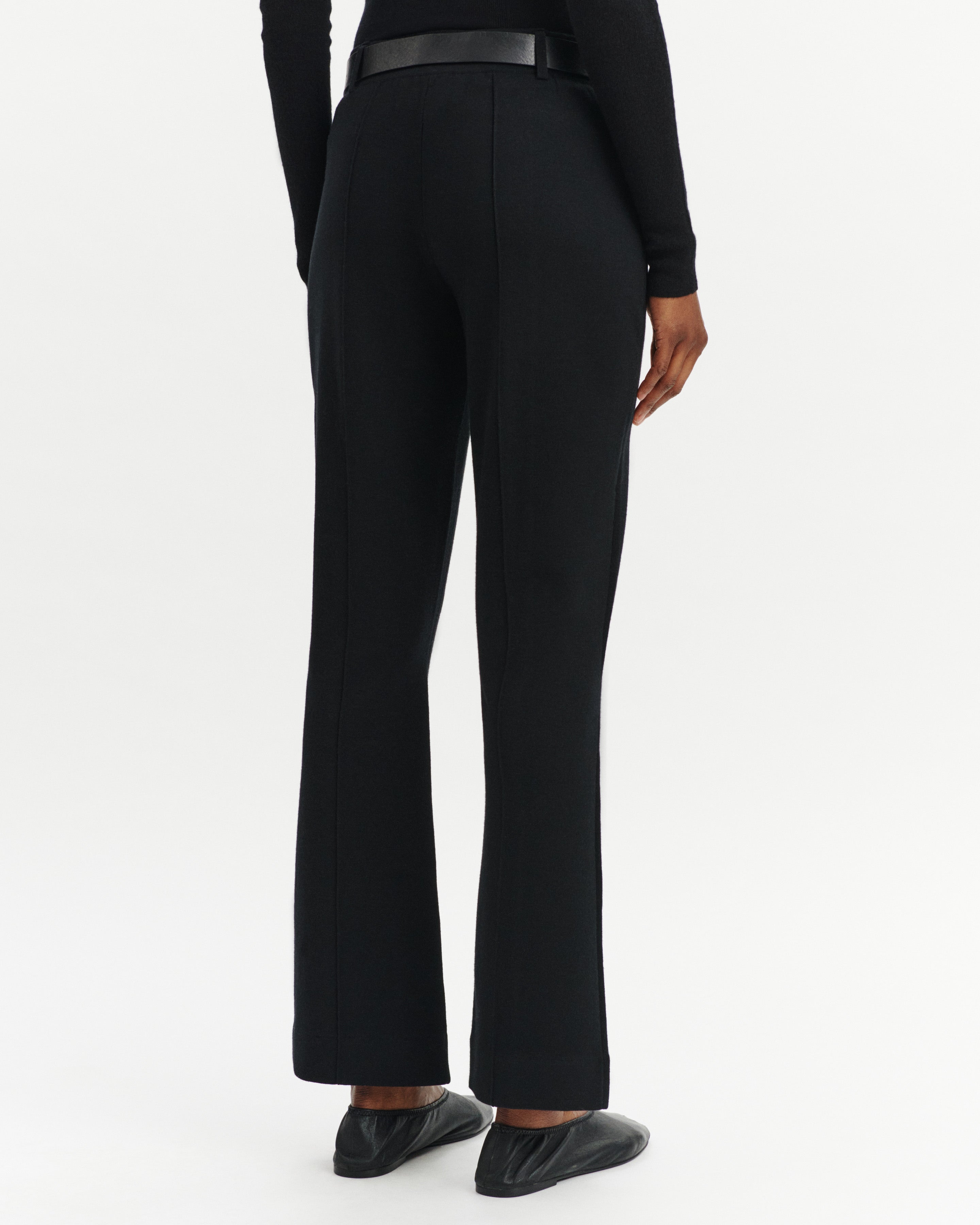 Pantalon bootcut milano-NOIR-95% laine 5% cachemire