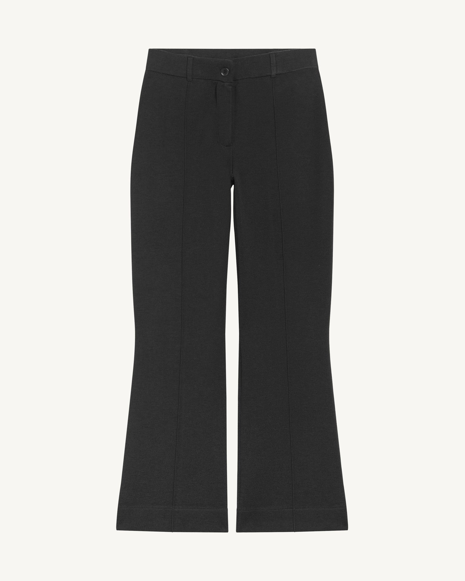 Pantalon bootcut milano-NOIR-95% laine 5% cachemire
